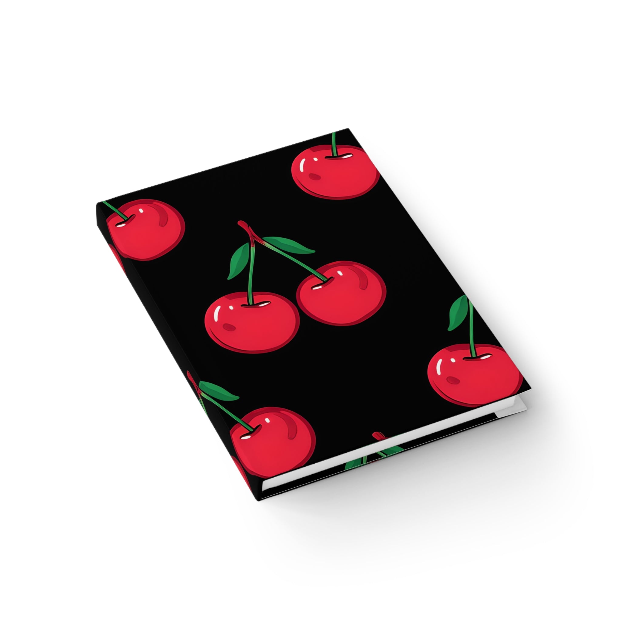 Cherry Pattern Journal, Cute Notebook, Cherry Lover Gift, Cute Stationery, Summer Journal, Gift for Her