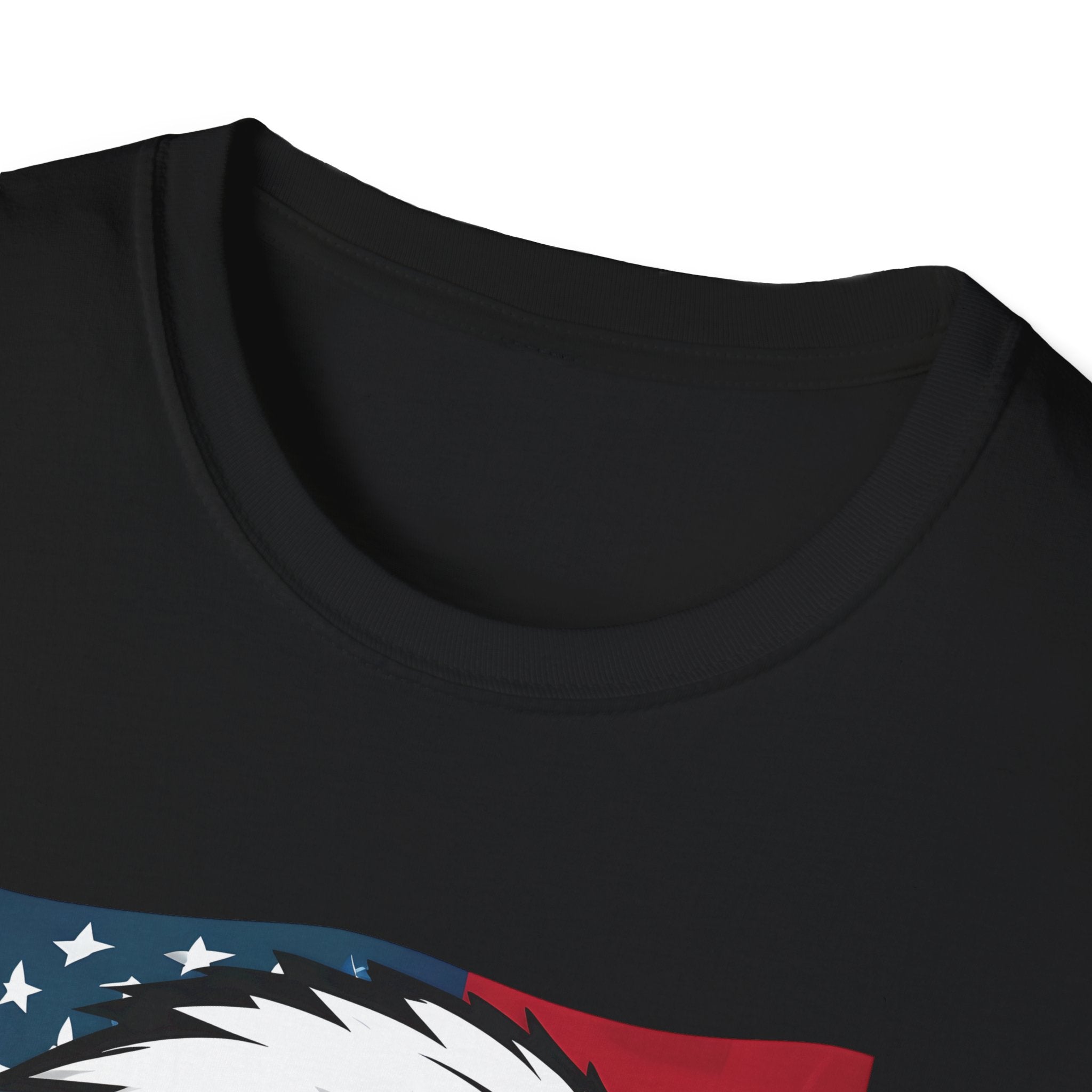 Patriotic Eagle Graphic T-Shirt, Unisex Softstyle Tee for Independence Day, Casual Wear, Gift for Veterans, American Pride Clothing