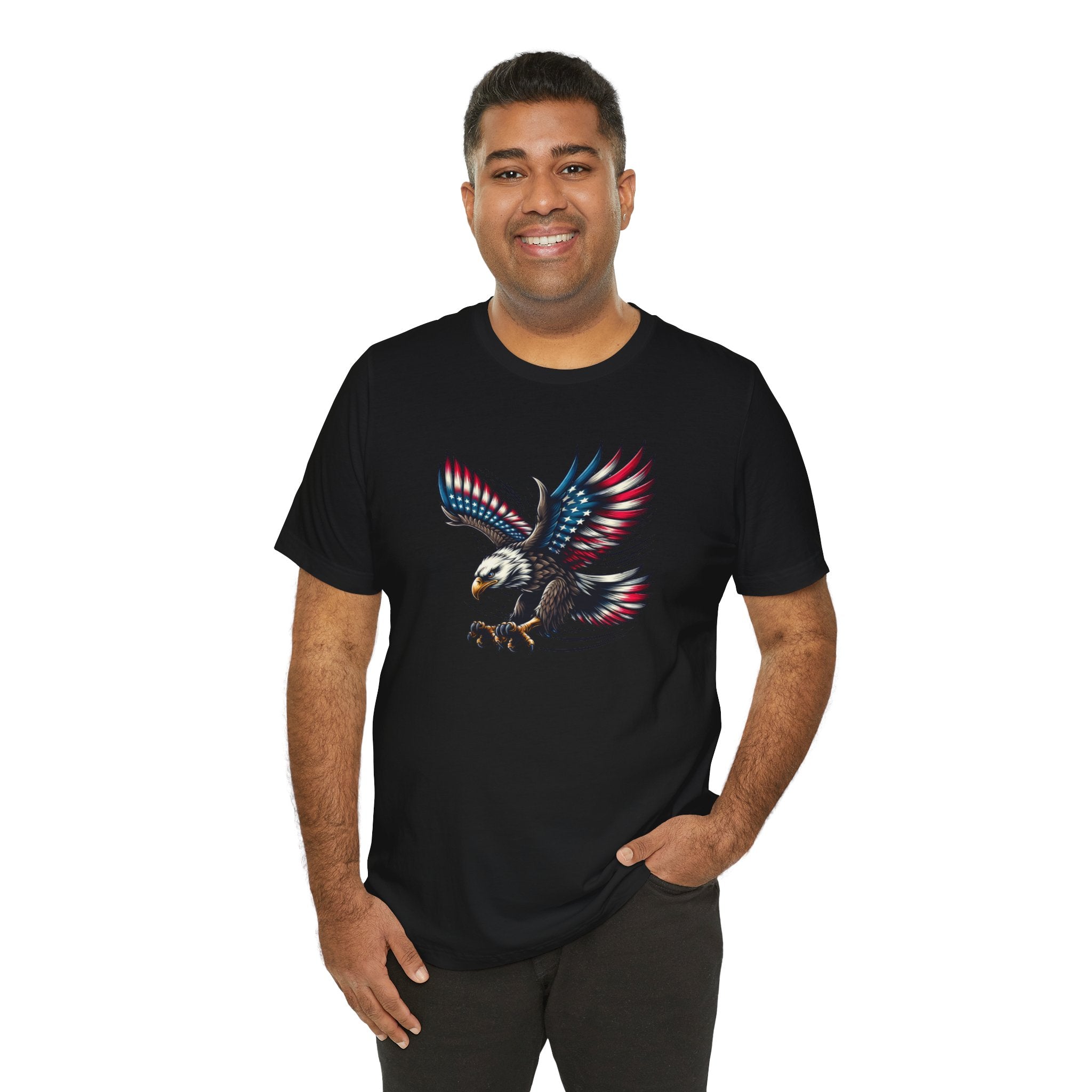 Patriotic Bald Eagle Tee — Red, White & Blue Graphic T-Shirt