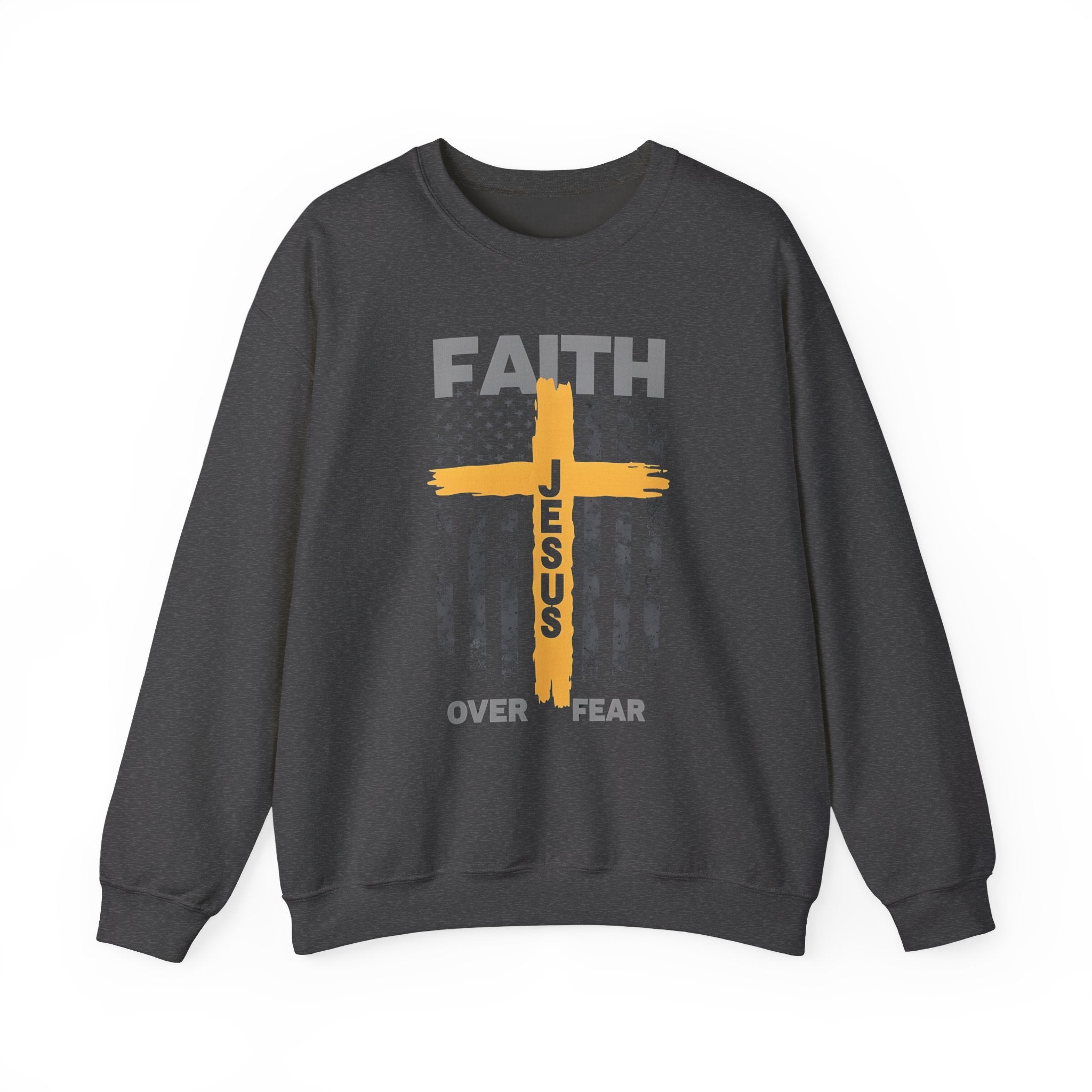 Faith Over Fear Crewneck Sweatshirt, Inspirational Christian Apparel, Unisex Sweatshirt, Religious Gift, Cozy Faith-Based Clothing