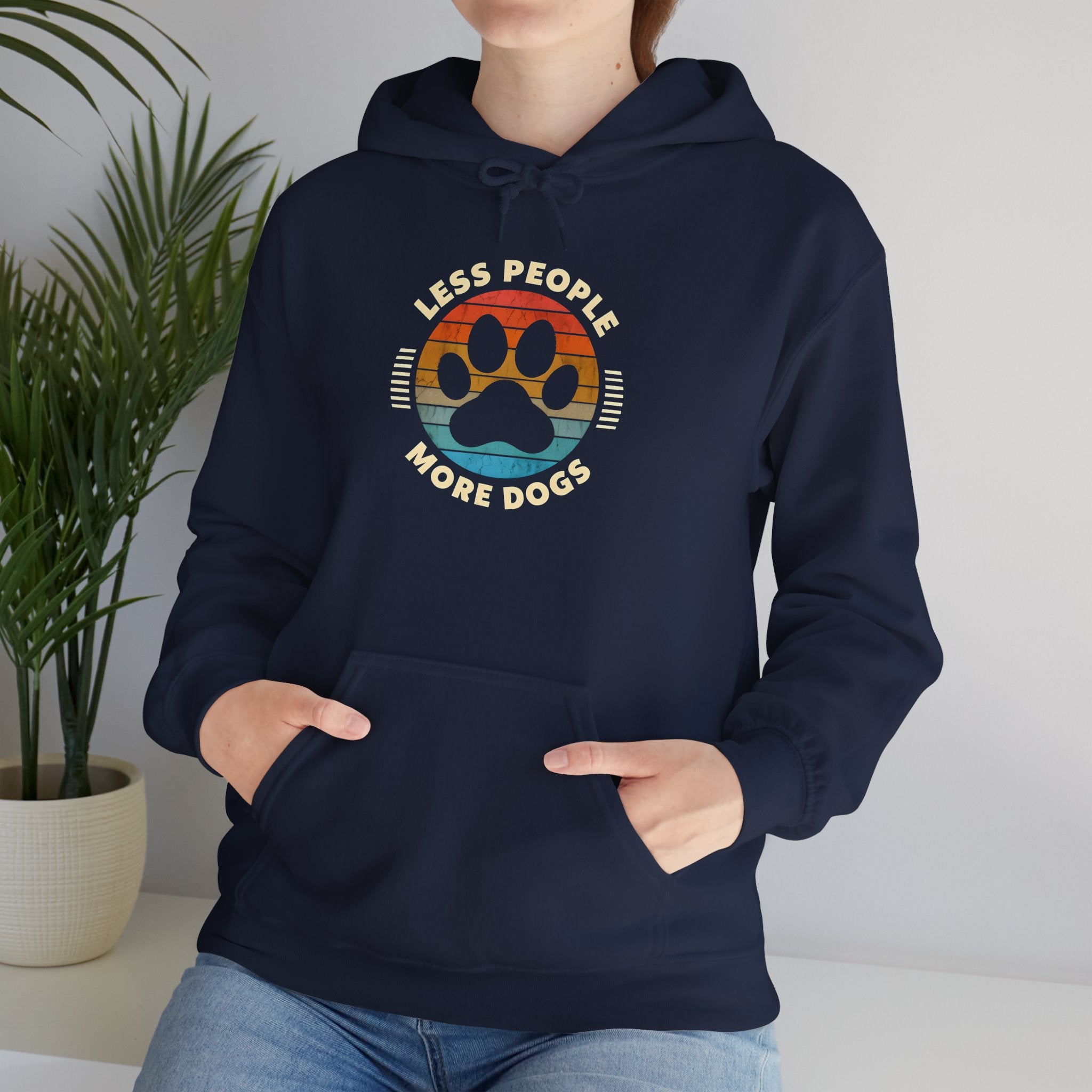 Dog Lover Hoodie - Less People More Dogs Unisex Sweatshirt