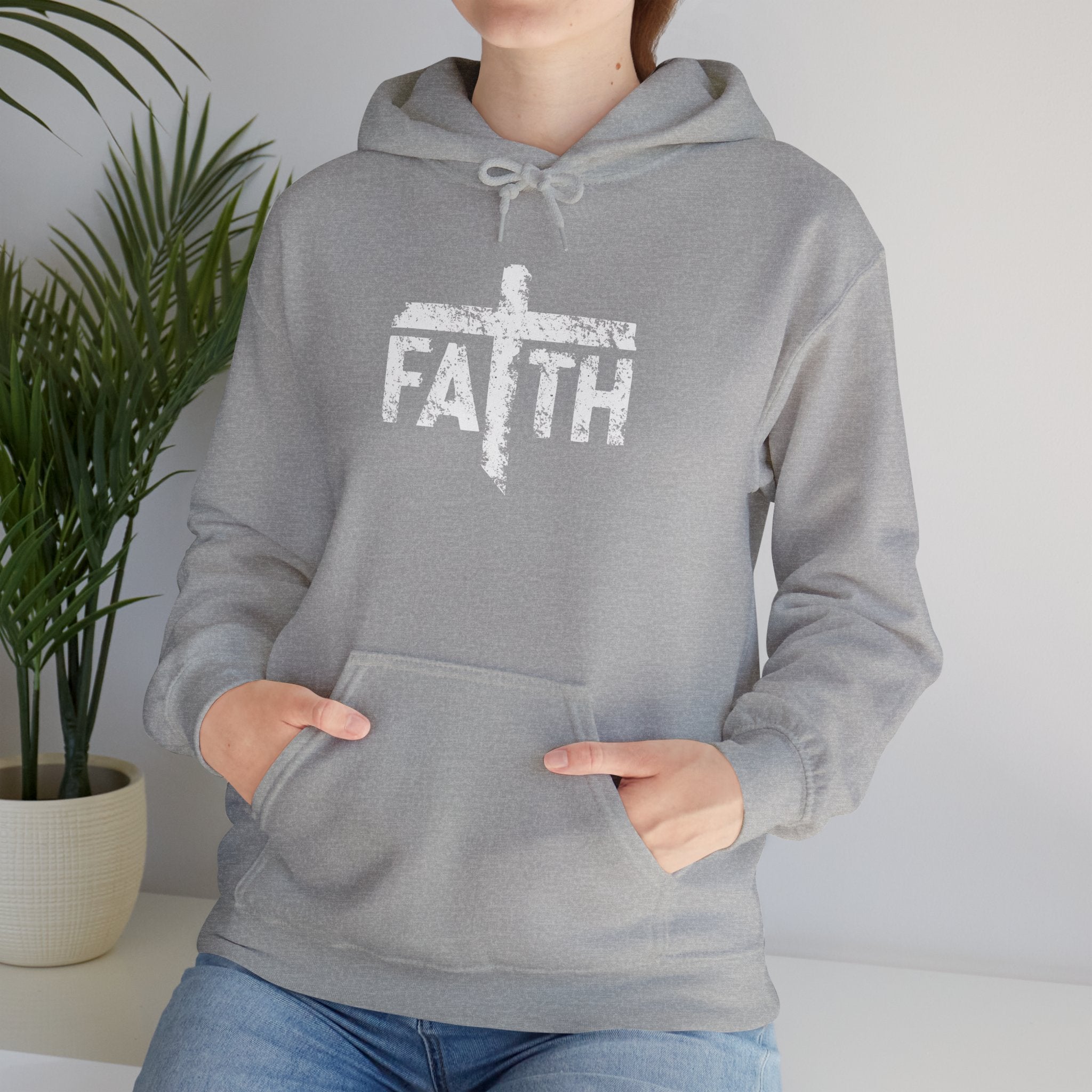 Faith Hoodie, Inspirational Sweatshirt for Men and Women, Cozy Pullover for Church, Gifts for Believers, Religious Apparel