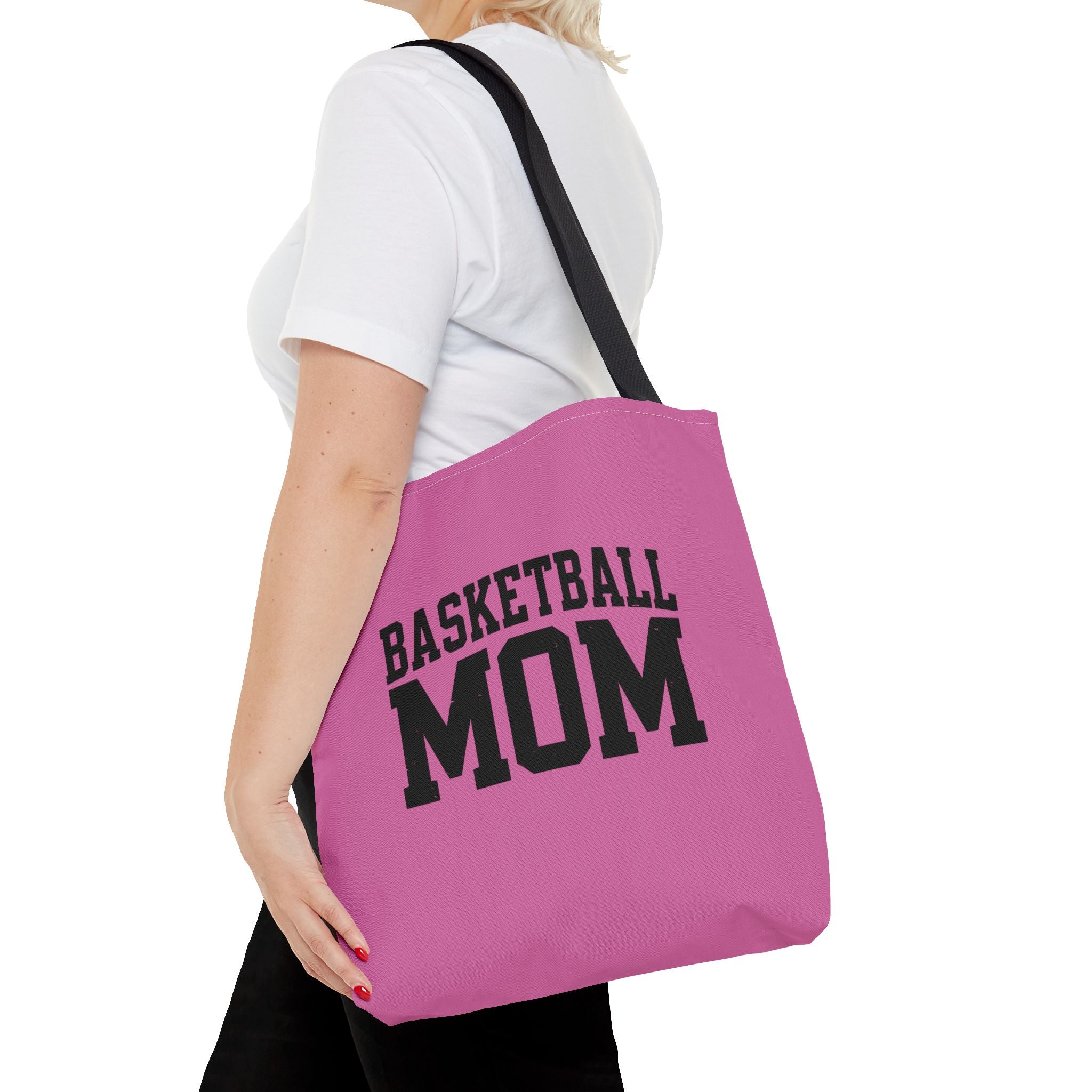 Basketball Mom Tote Bag - Stylish Pink Bag for Sports Enthusiasts