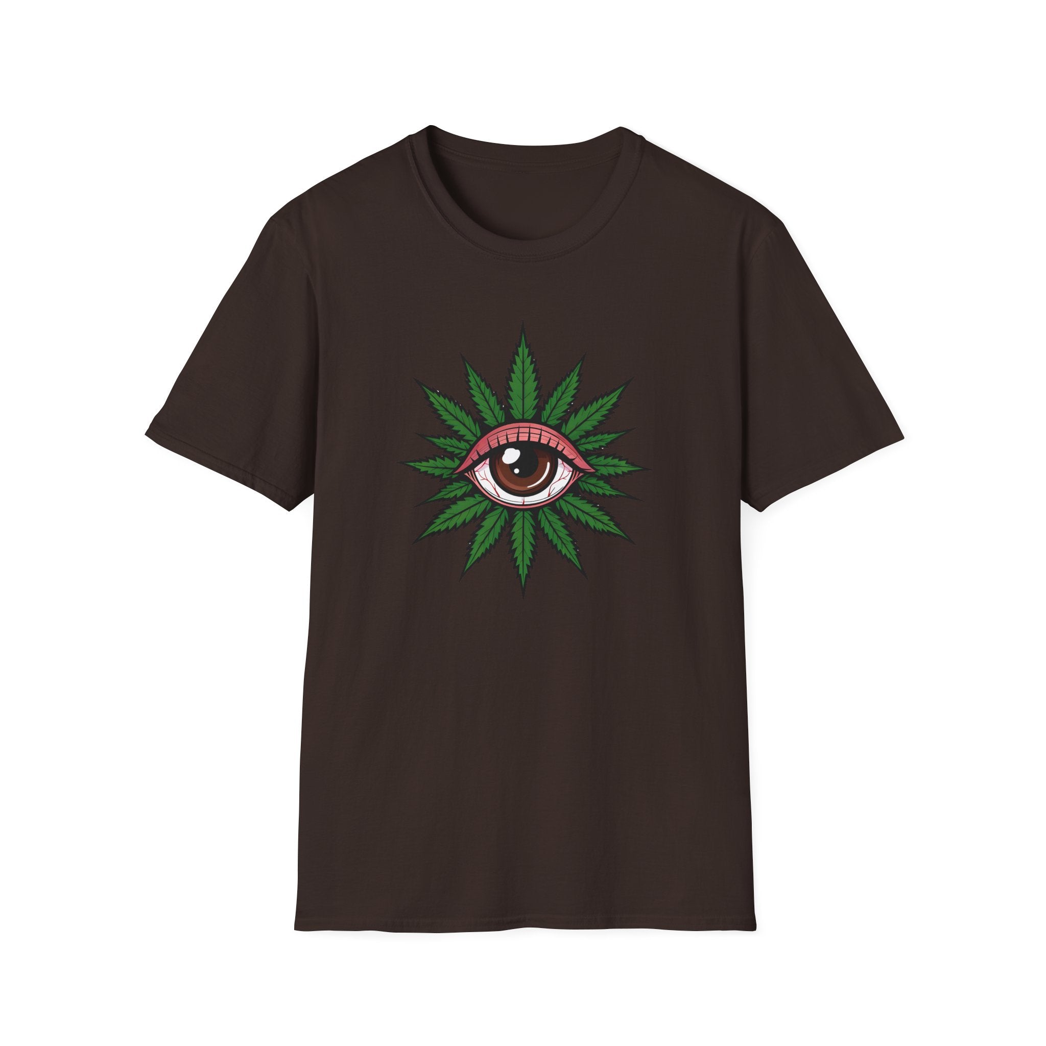 Mystical Eye Graphic T-Shirt, Cannabis Themed Shirt, Boho Tee, Unisex T-Shirt, Chill Fashion, Gift for Her/Him/Teen