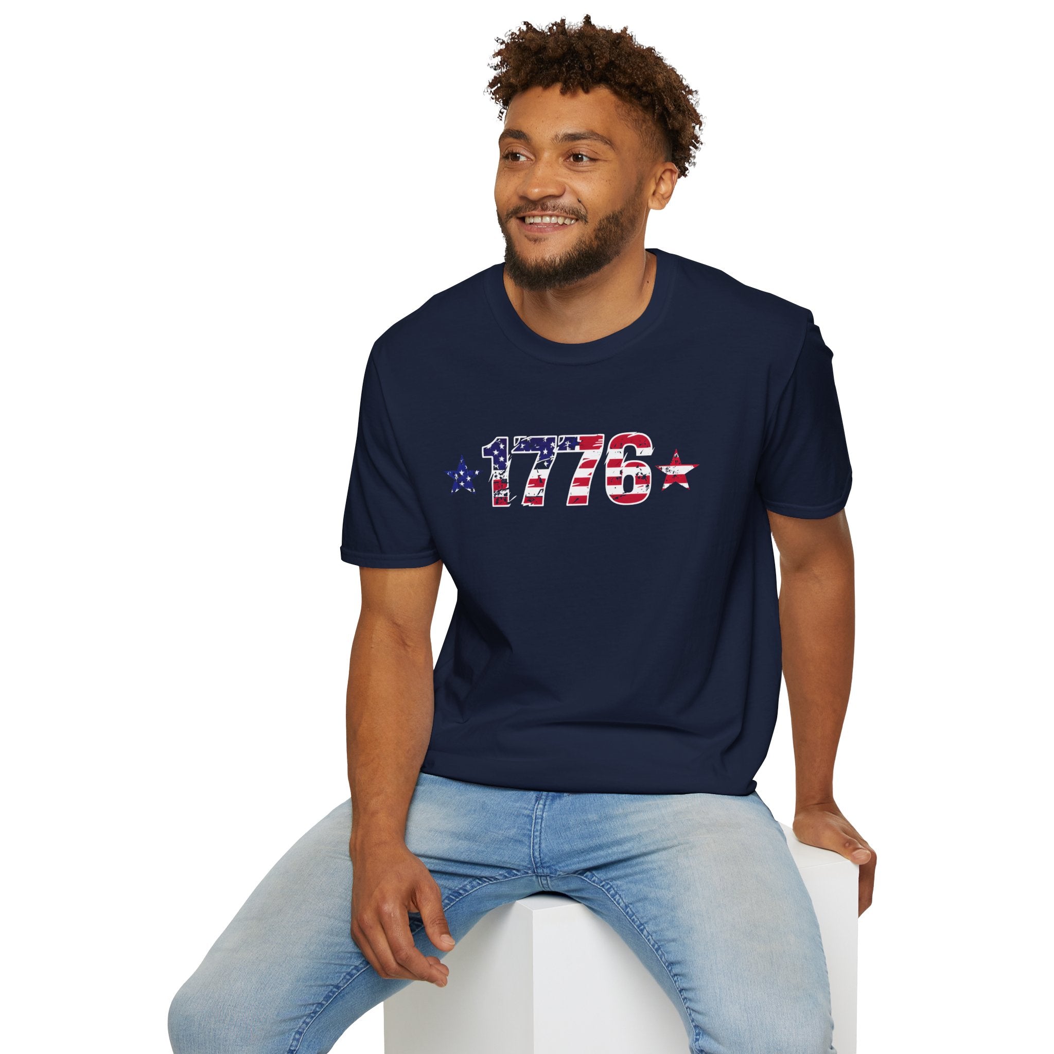 1776 Patriotic T-Shirt — American Flag Vintage Independence Day Tee