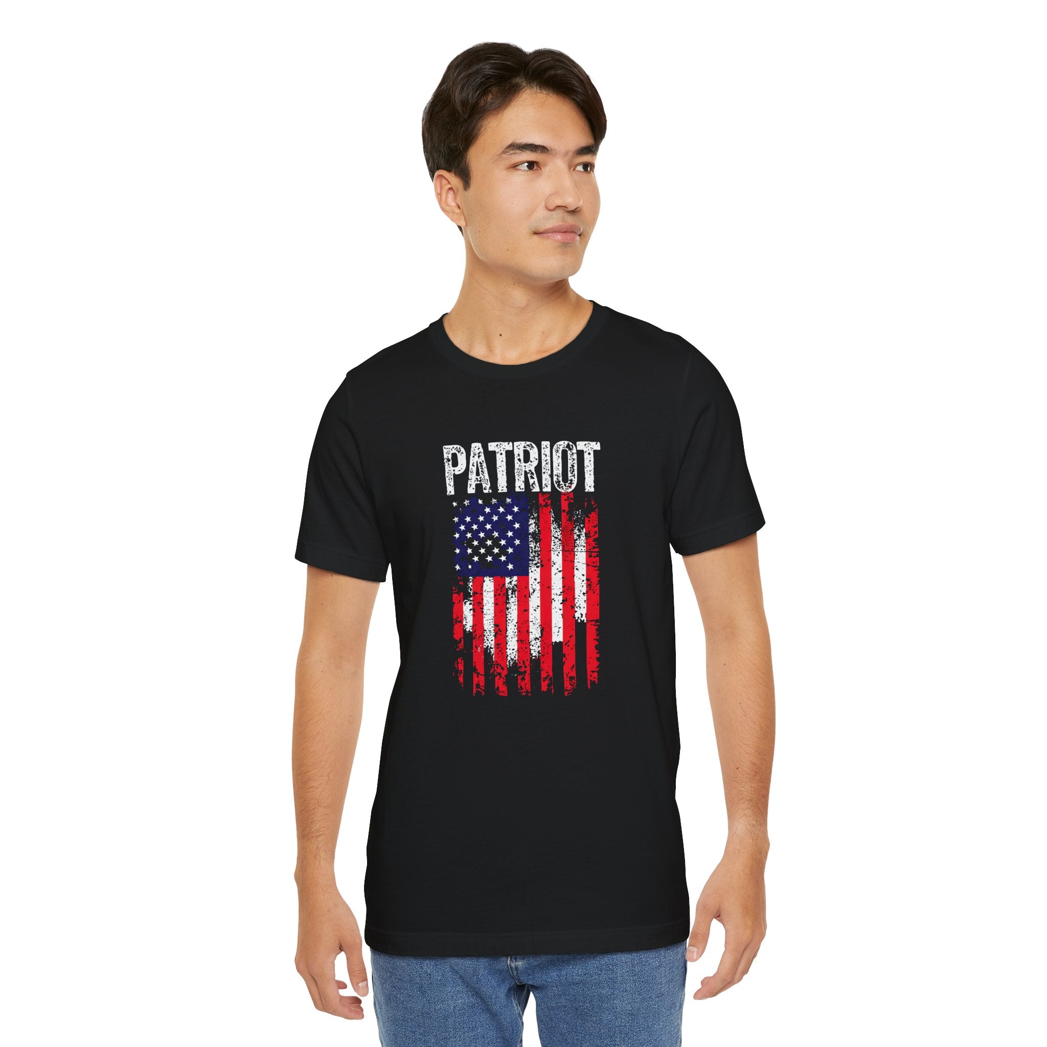 Patriot American Flag Tee — Distressed USA Graphic T‑Shirt