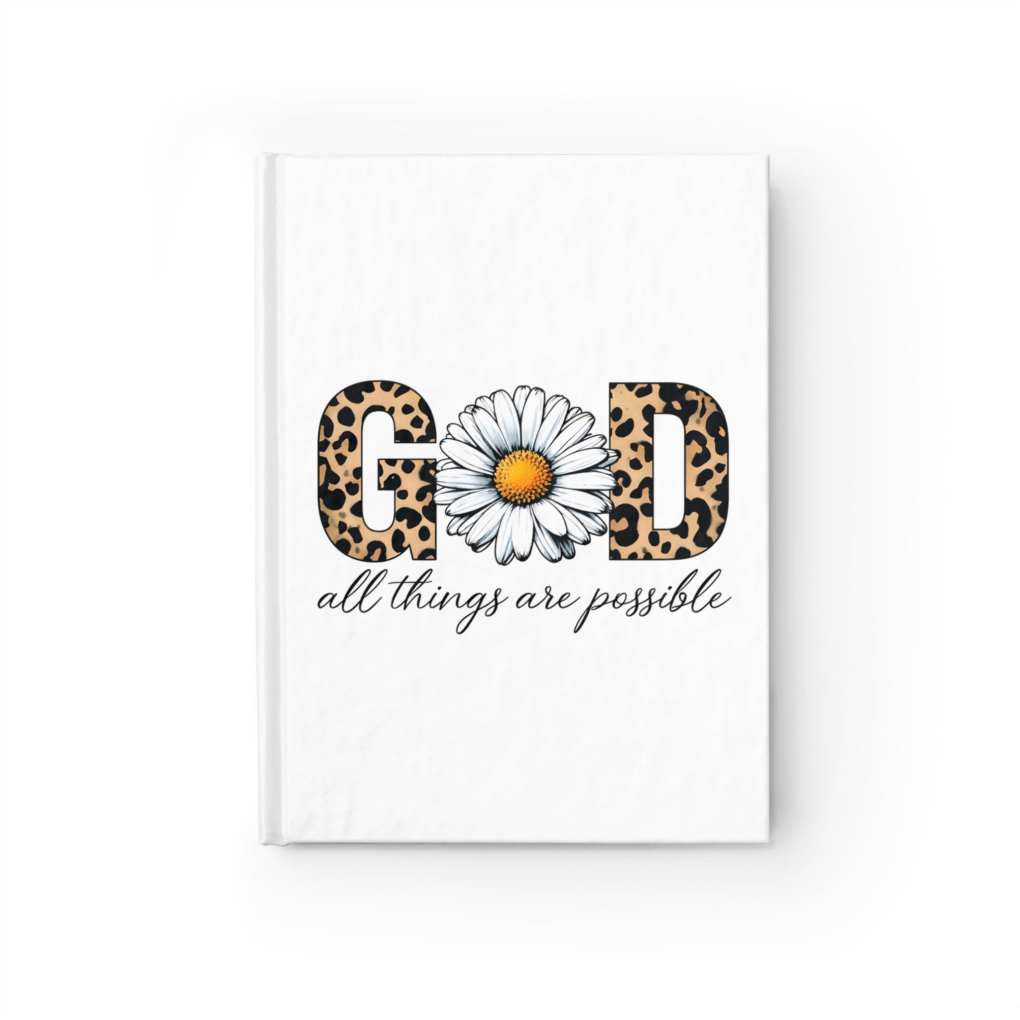 God Is Possible Journal - Inspirational Leopard Print Design