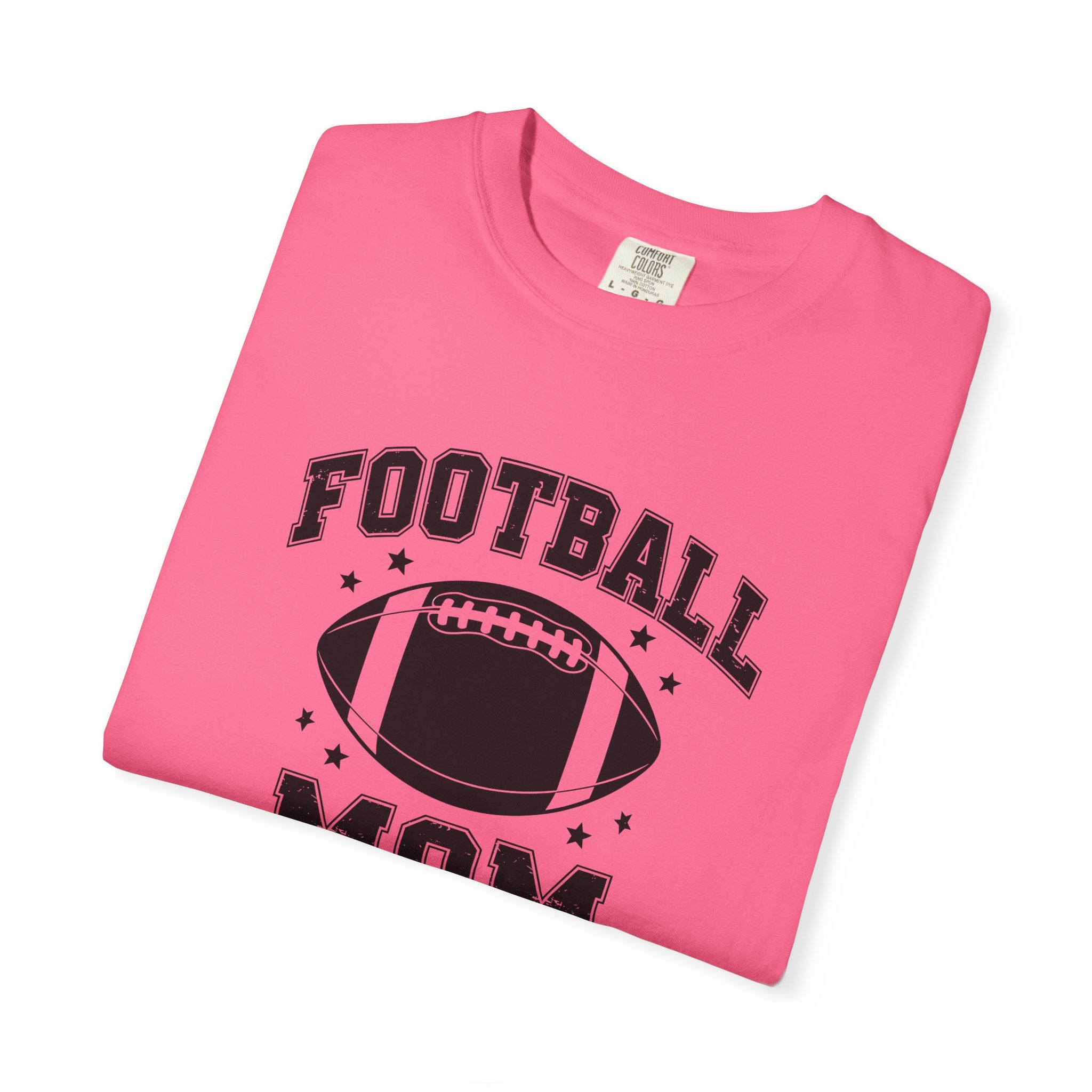 Football Mom T-Shirt, Unisex Garment-Dyed Tee for Game Day, Sports Mom Gift, Team Spirit Shirt, Casual Comfort Wear