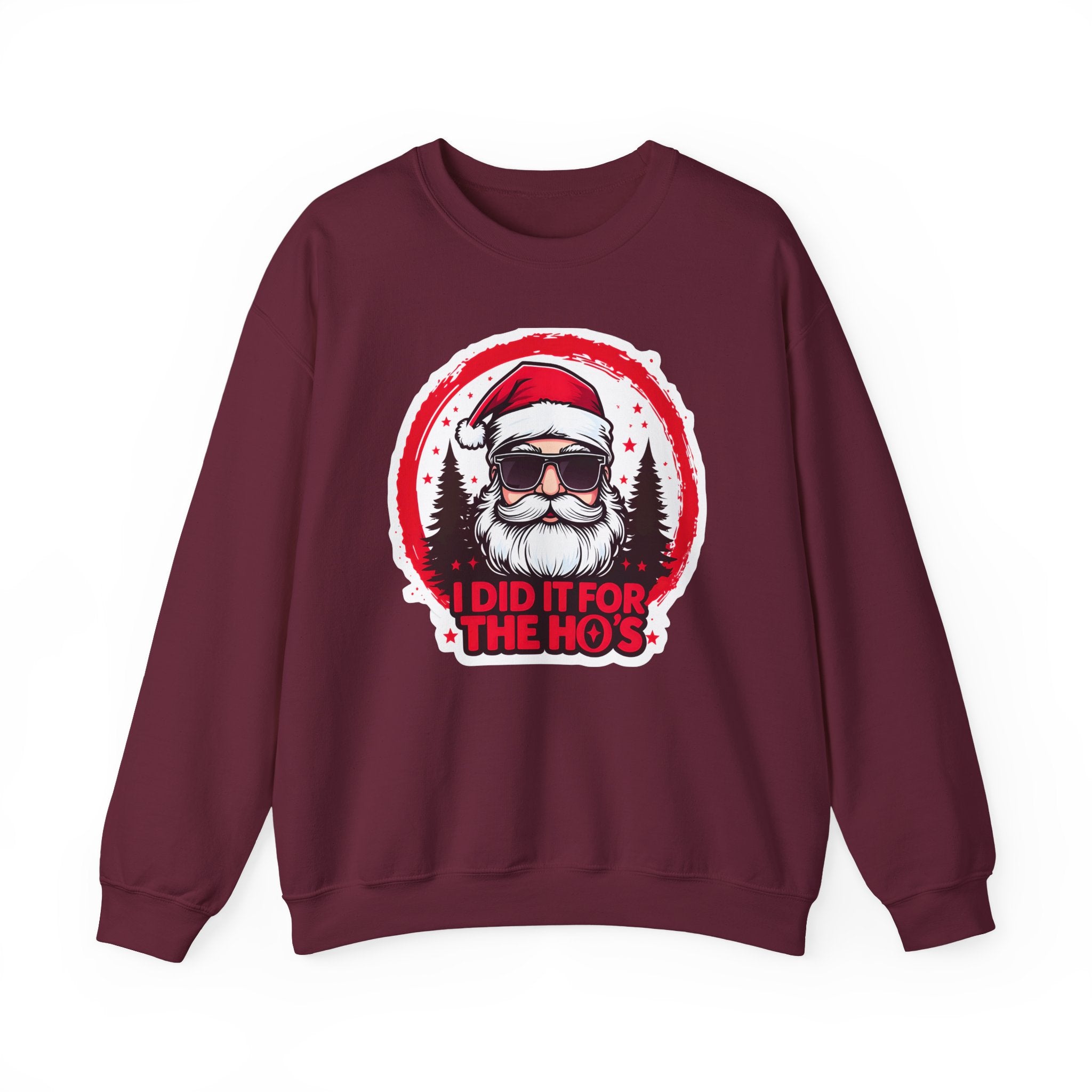 Funny Christmas Sweatshirt, Santa Graphic Crewneck, Holiday Gift for Him/Her, Festive Apparel for Parties, Winter Wear