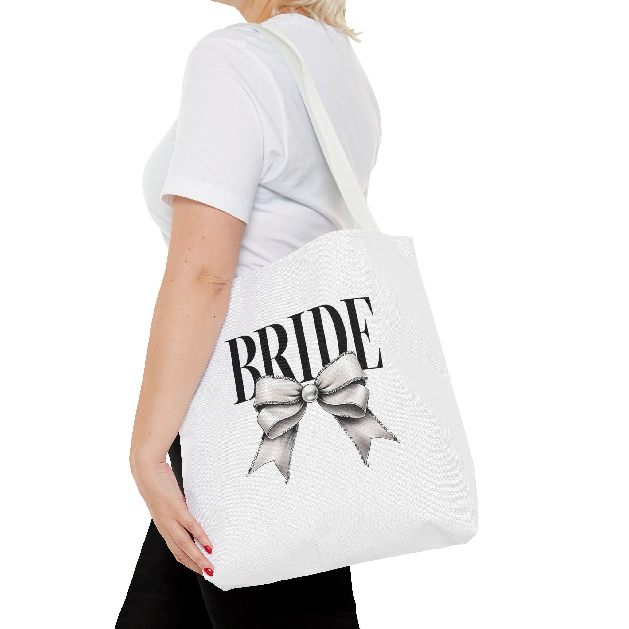 Elegant Bride Tote Bag with Bow Design