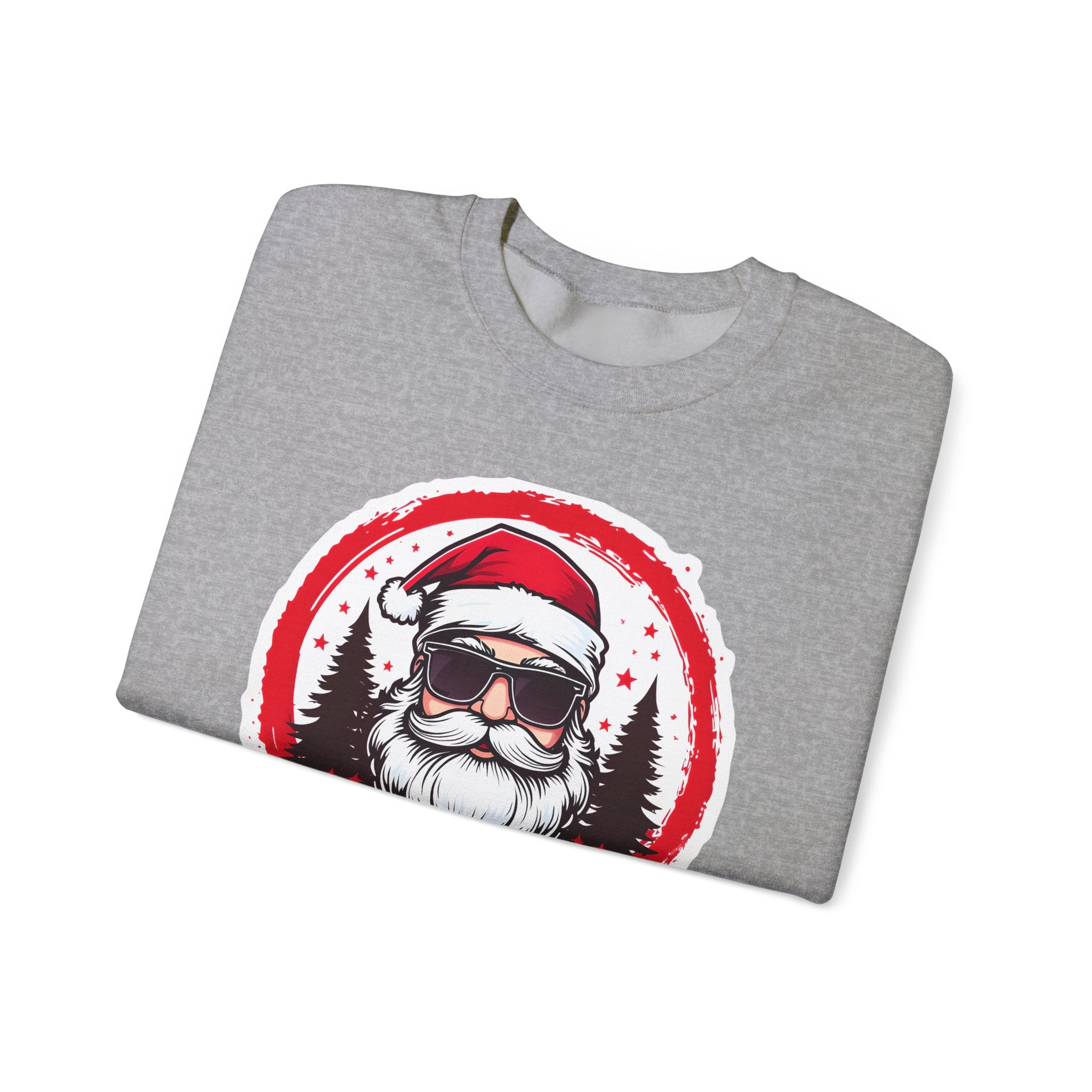 Funny Christmas Sweatshirt, Santa Graphic Crewneck, Holiday Gift for Him/Her, Festive Apparel for Parties, Winter Wear