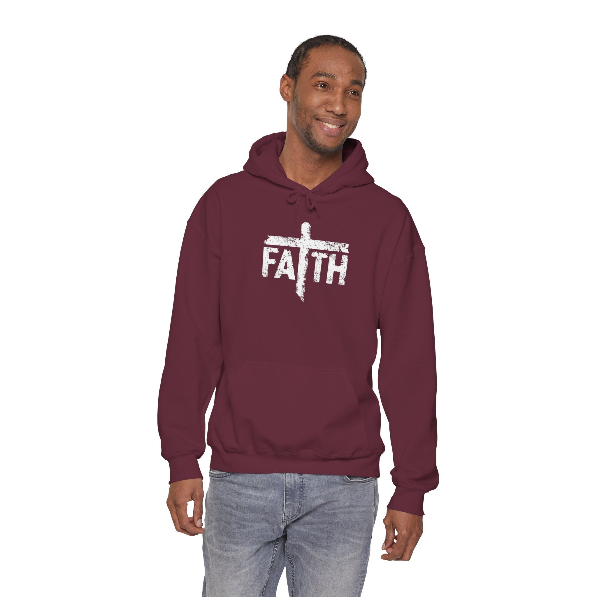 Faith Hoodie, Inspirational Sweatshirt for Men and Women, Cozy Pullover for Church, Gifts for Believers, Religious Apparel