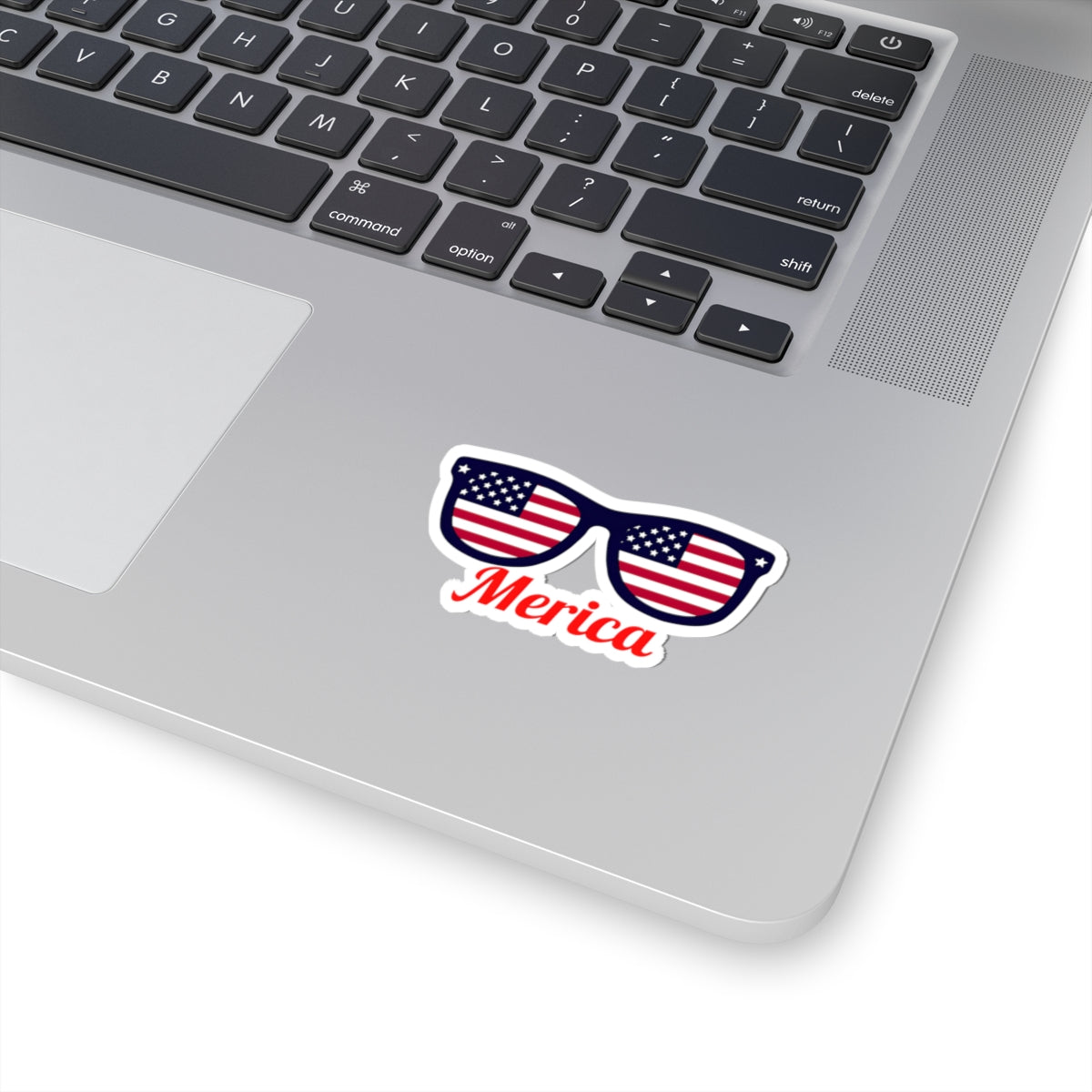 'Merica Kiss-Cut Stickers – Patriotic Sunglasses Design for Americana Lovers