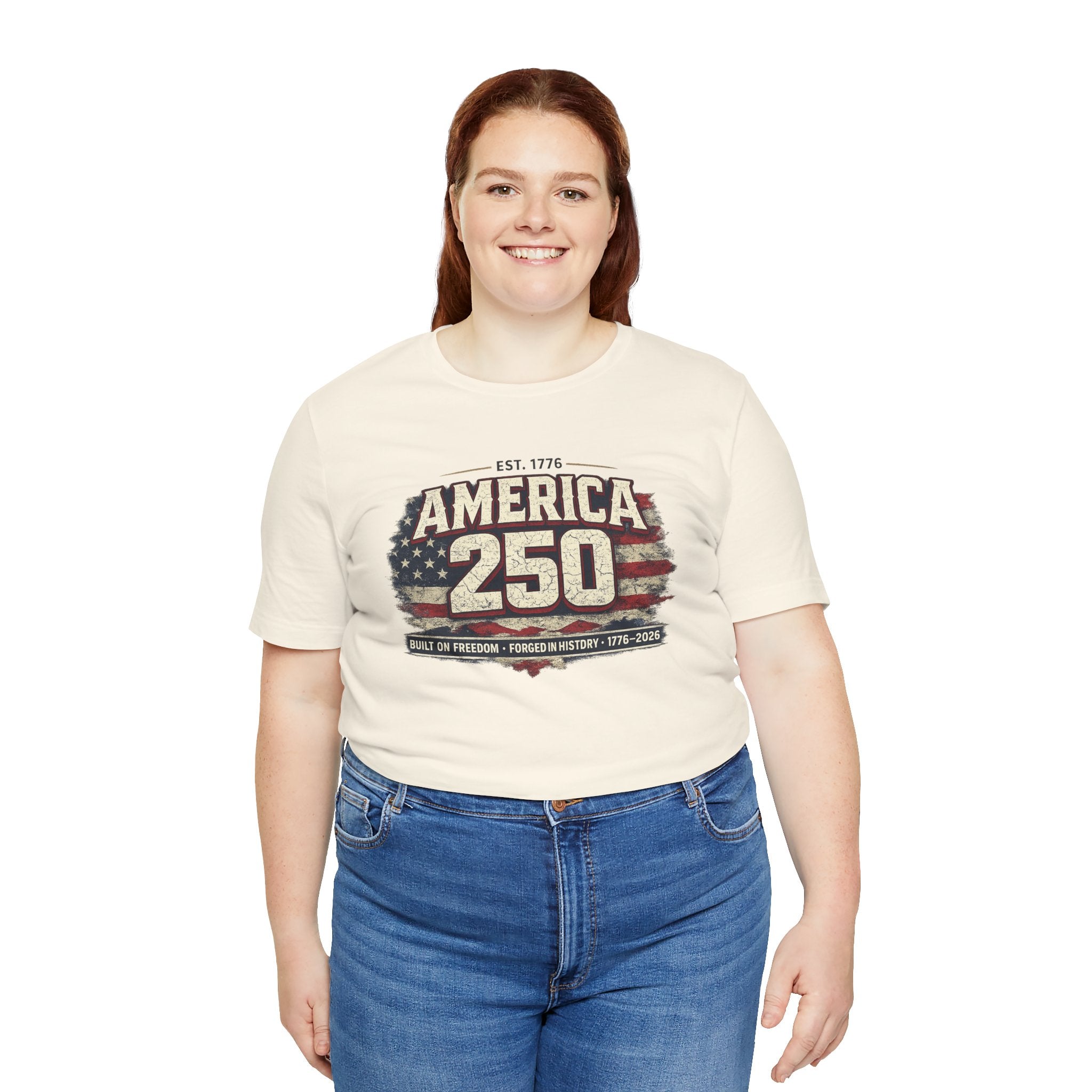 America 250 T-Shirt — Vintage Flag Patriotic 1776-2026 Anniversary Tee