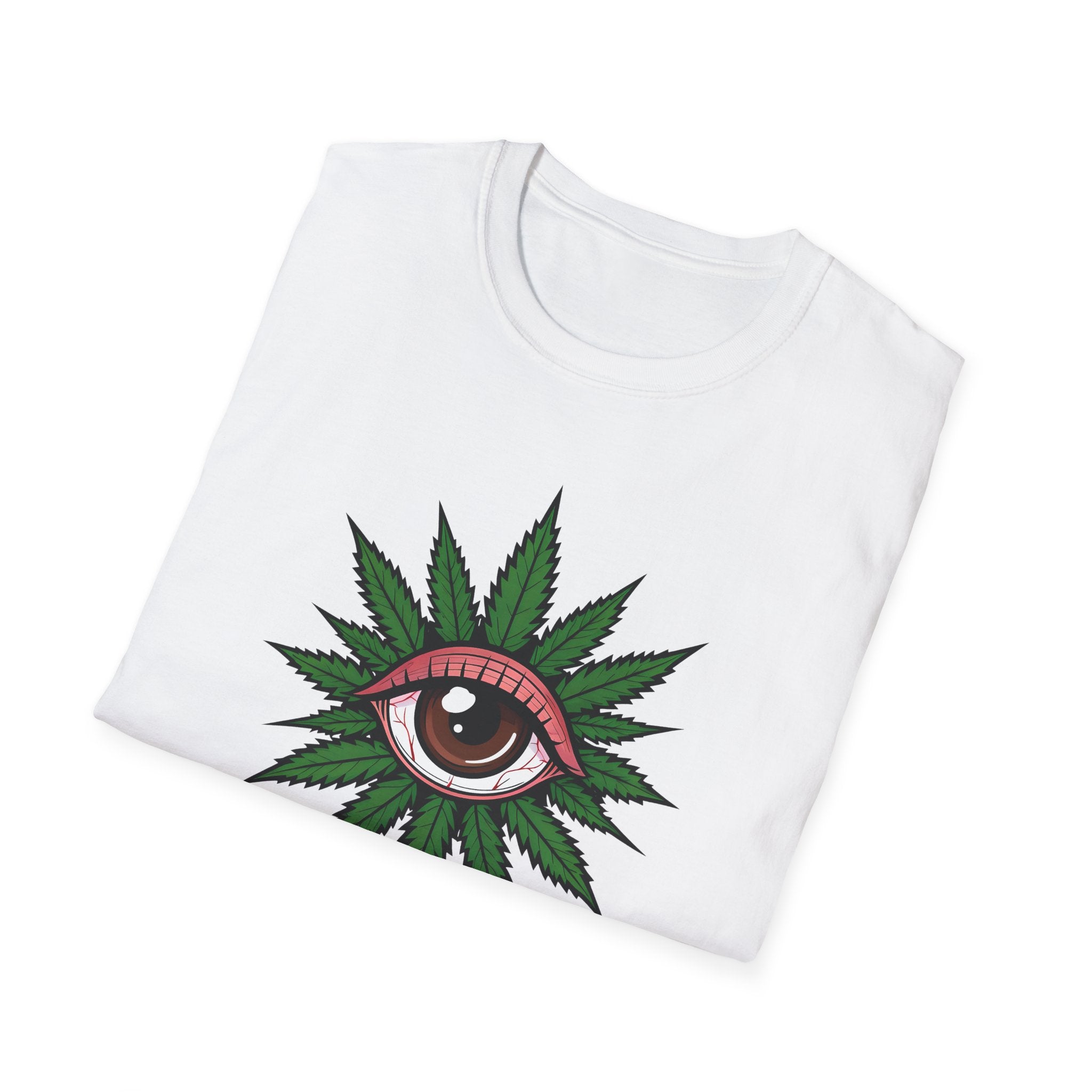 Mystical Eye Graphic T-Shirt, Cannabis Themed Shirt, Boho Tee, Unisex T-Shirt, Chill Fashion, Gift for Her/Him/Teen