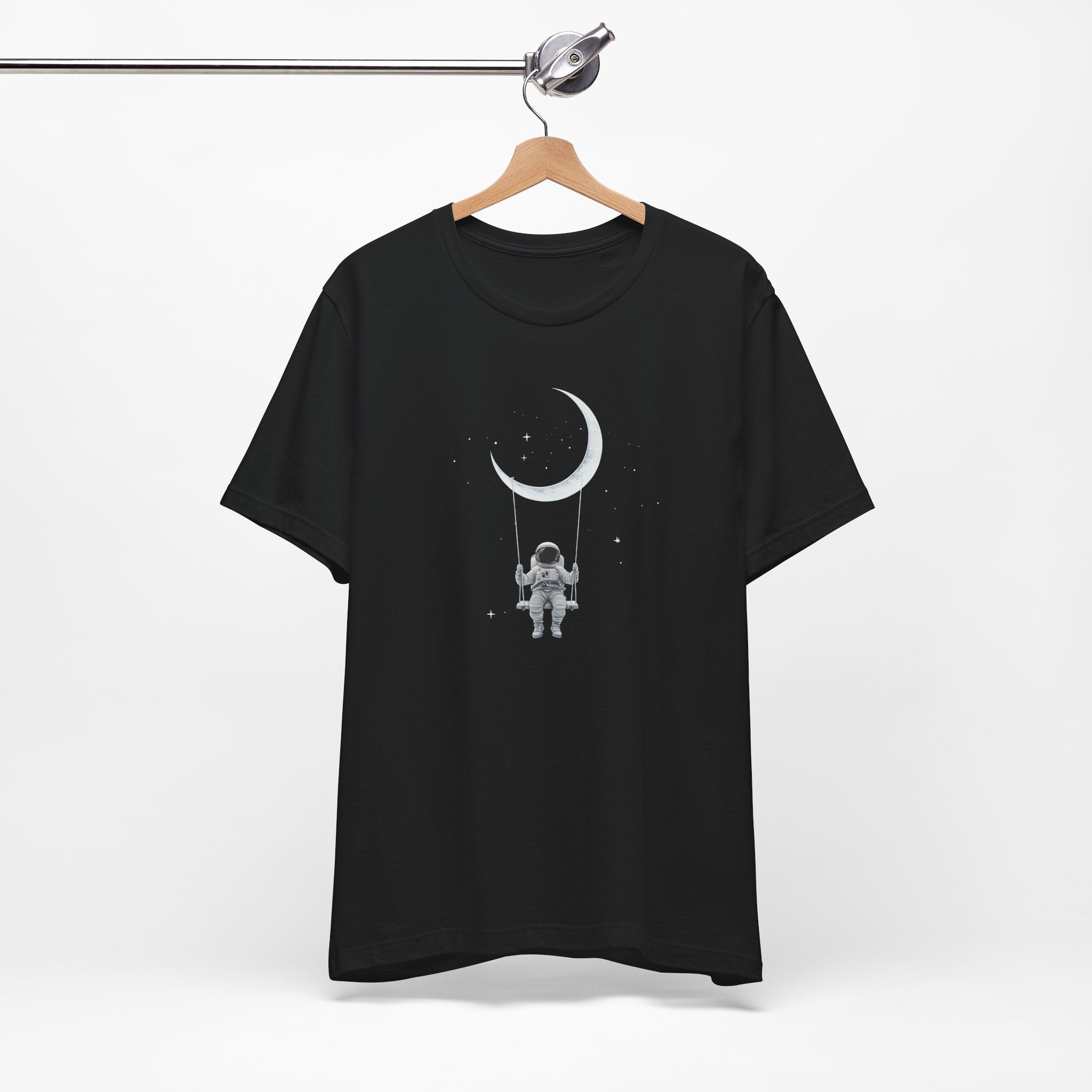 Astronaut on Moon Swing T-Shirt — Space Adventure Graphic Tee