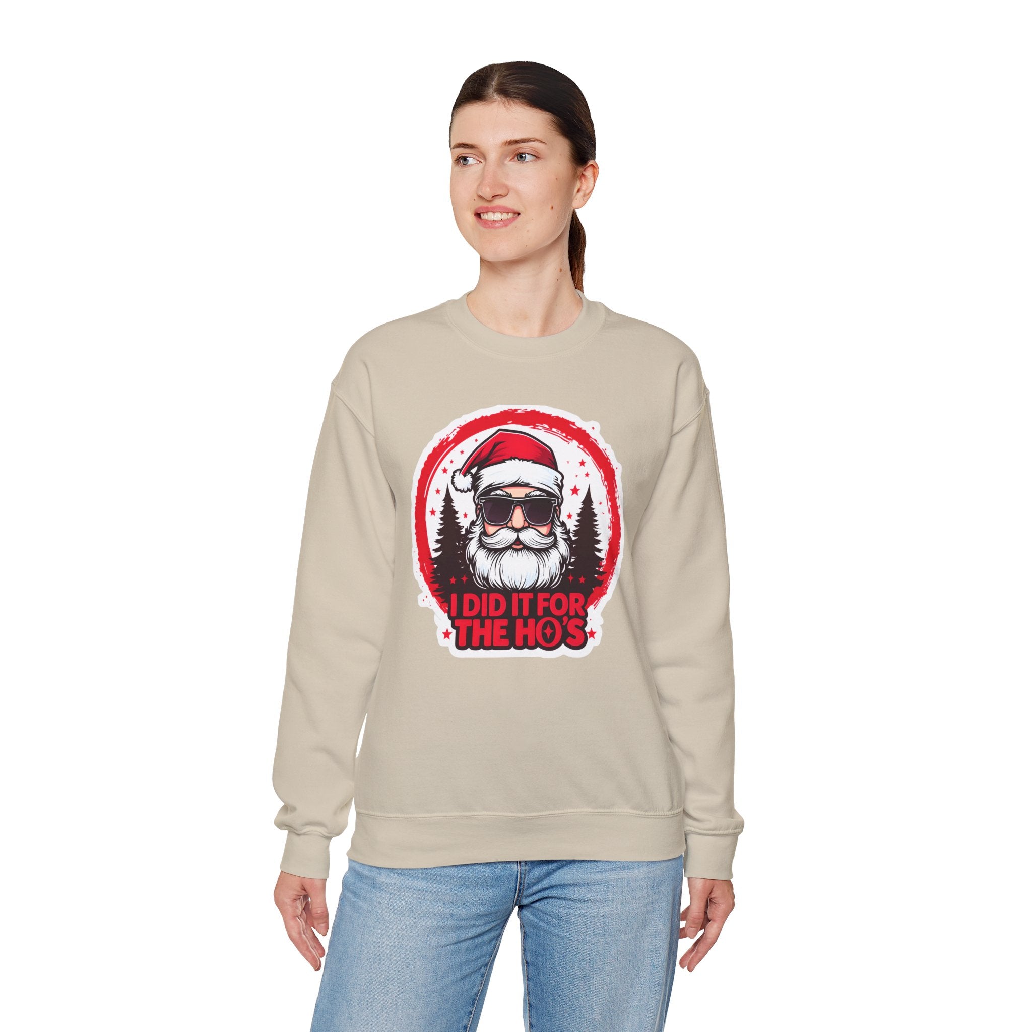 Funny Christmas Sweatshirt, Santa Graphic Crewneck, Holiday Gift for Him/Her, Festive Apparel for Parties, Winter Wear