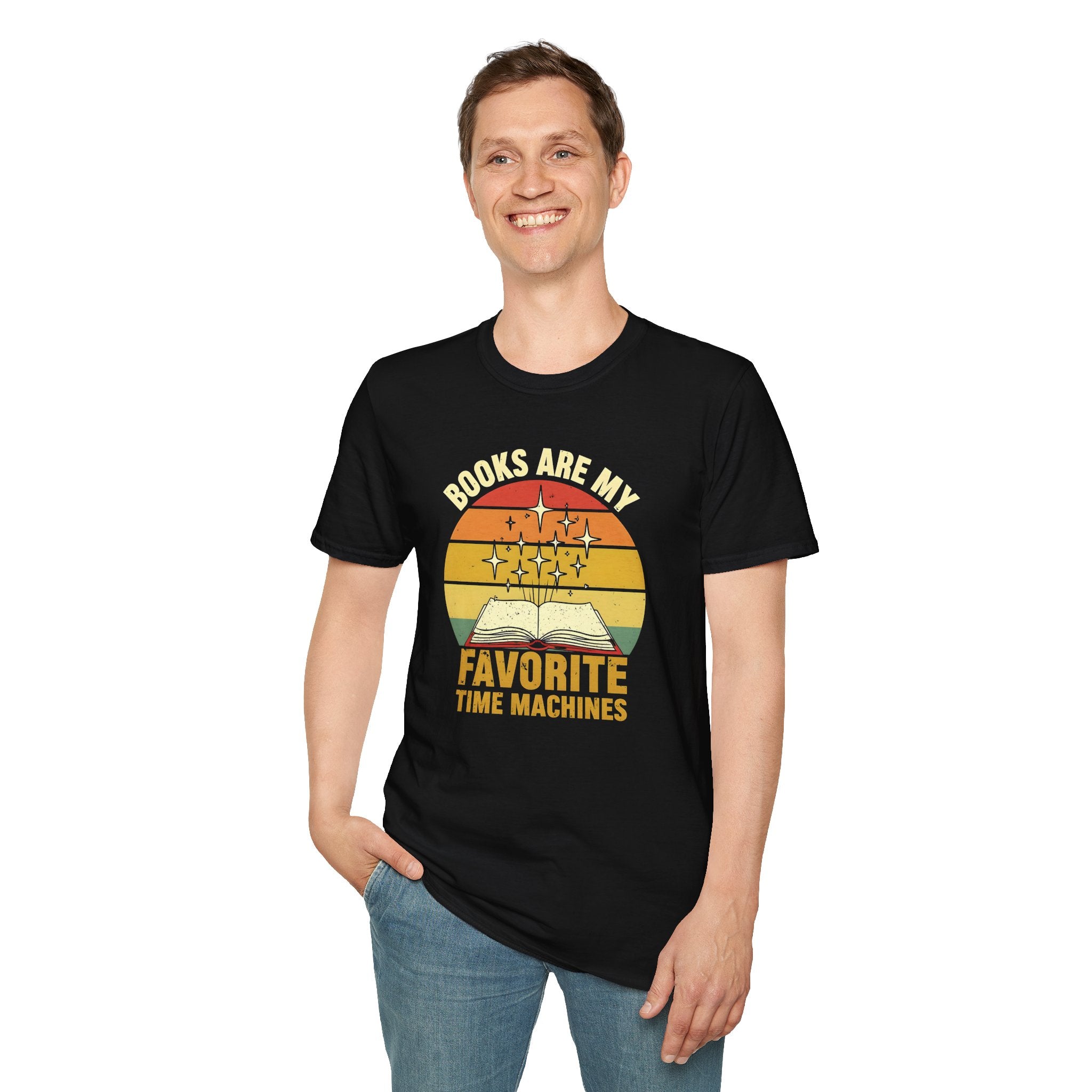 Books Are My Favorite Time Machines Unisex Softstyle T-Shirt