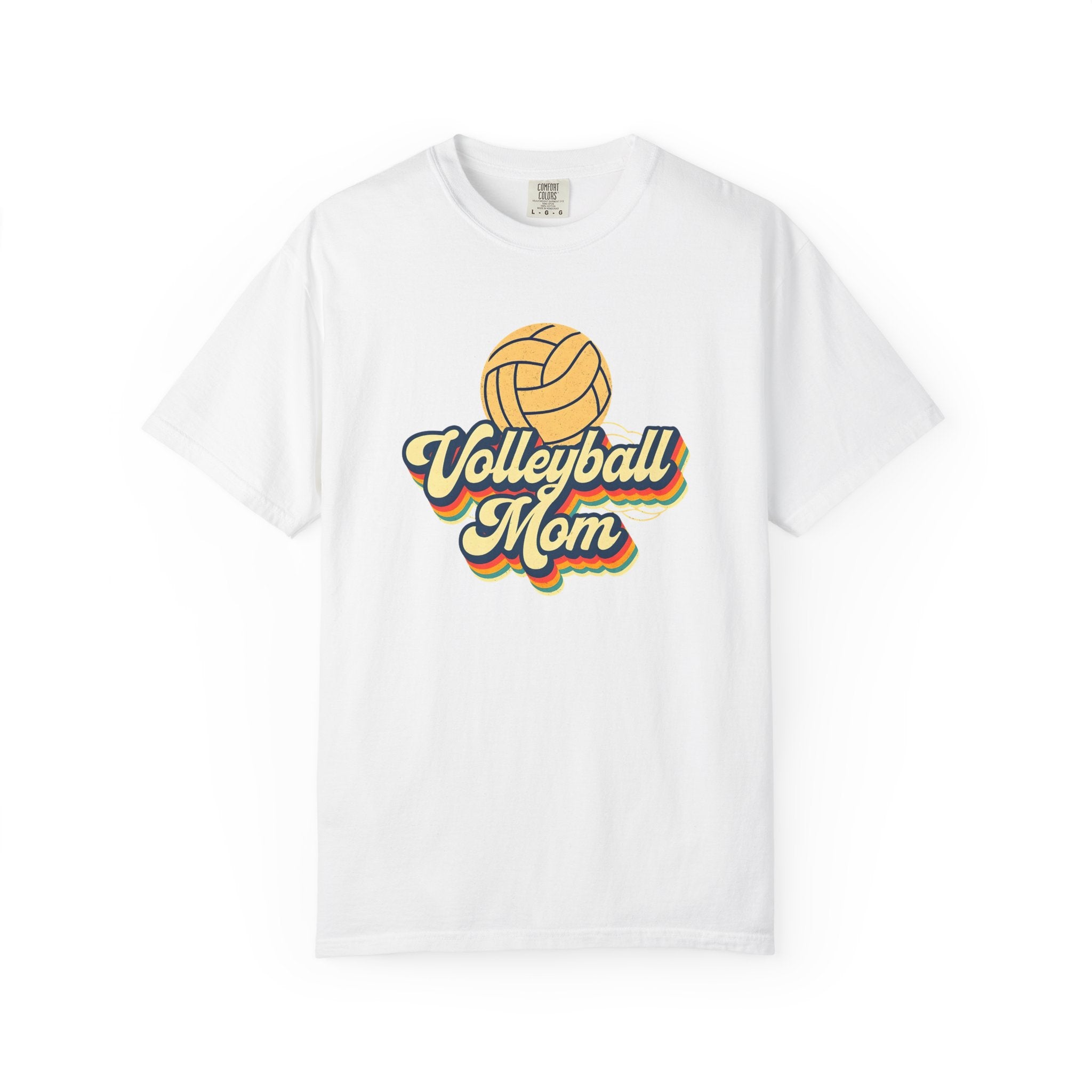 Volleyball Mom T-Shirt, Unisex Garment-Dyed Tee for Sports Lovers, Great for Gifts, Casual Wear, Volleyball Events, Mother’s Day