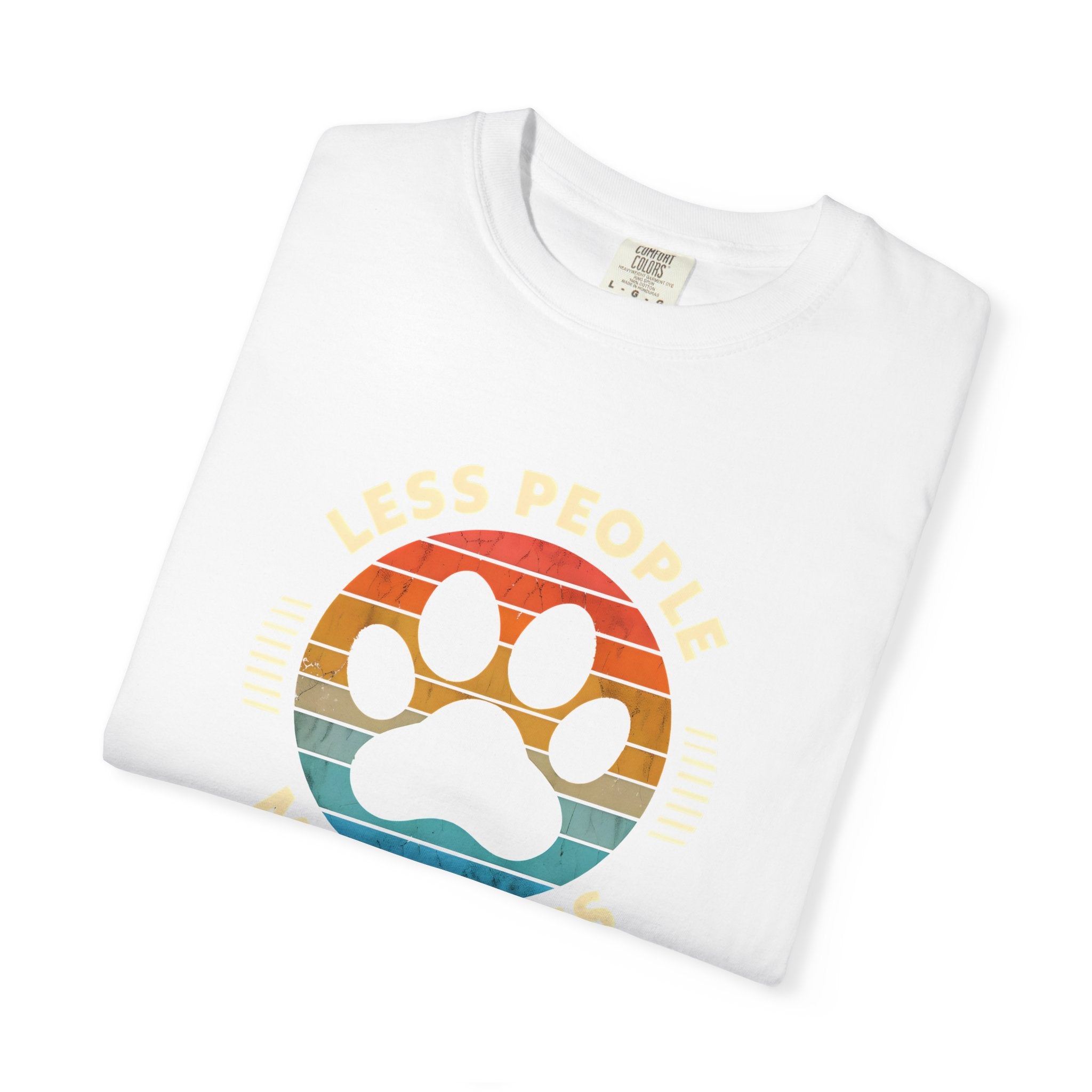 Unisex Dog Lover T-Shirt, Less People More Dogs Graphic Tee, Comfortable Casual Wear, Pet Lover Gift, Animal Rescue Fundraising