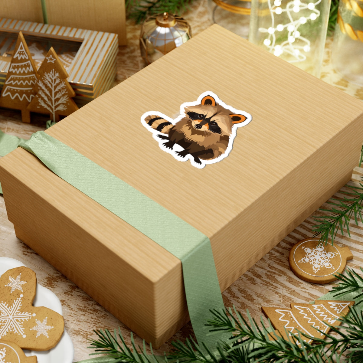 Cute Raccoon Kiss-Cut Stickers – Perfect for Laptops, Journals & Gifts