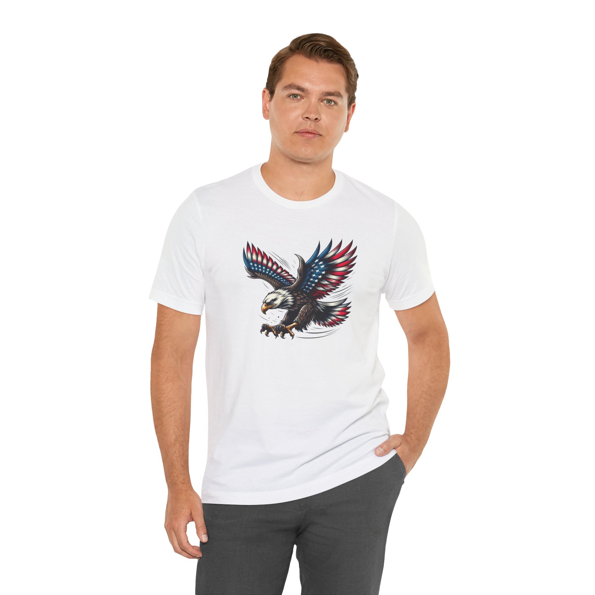 Patriotic Bald Eagle Tee — Red, White & Blue Graphic T-Shirt