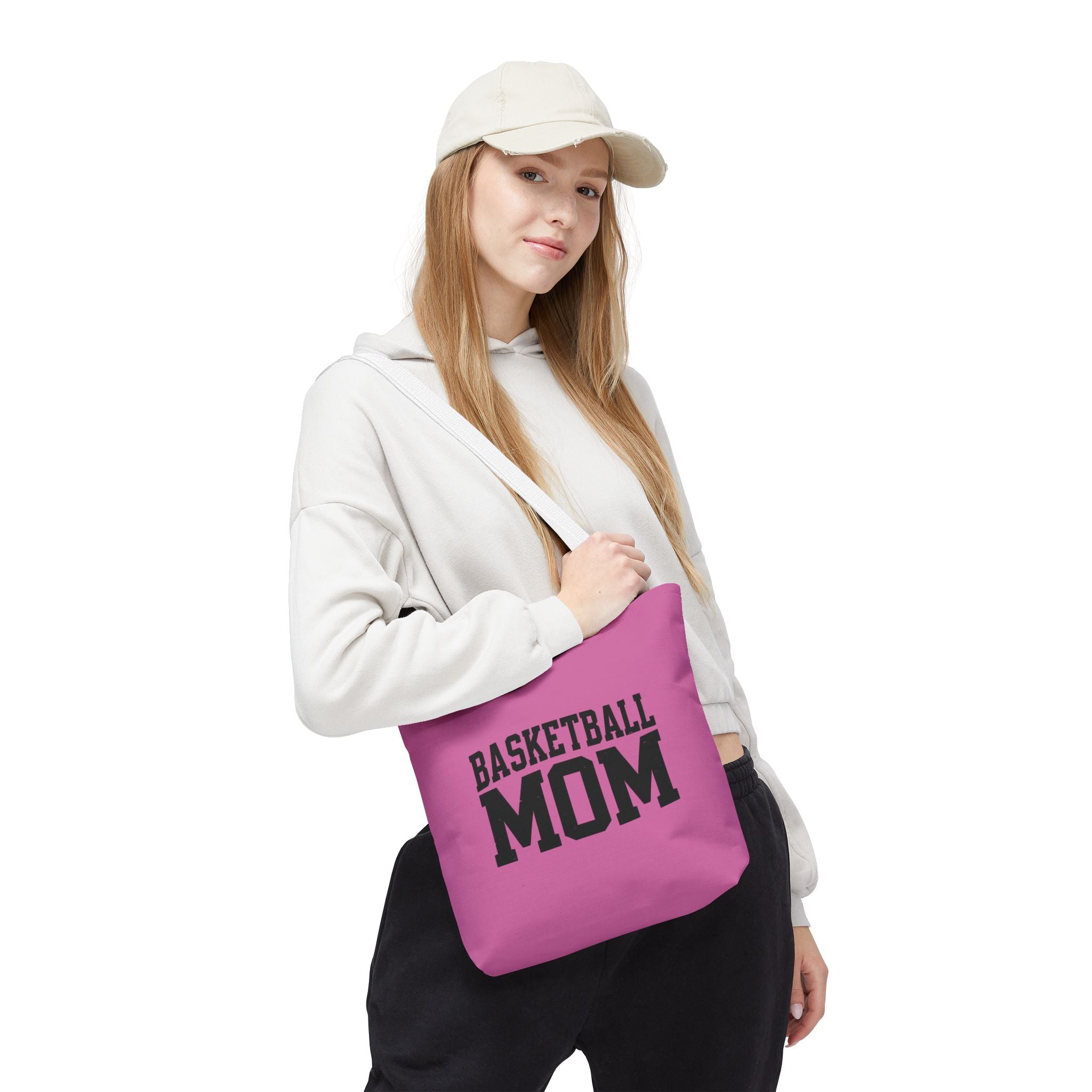Basketball Mom Tote Bag - Stylish Pink Bag for Sports Enthusiasts
