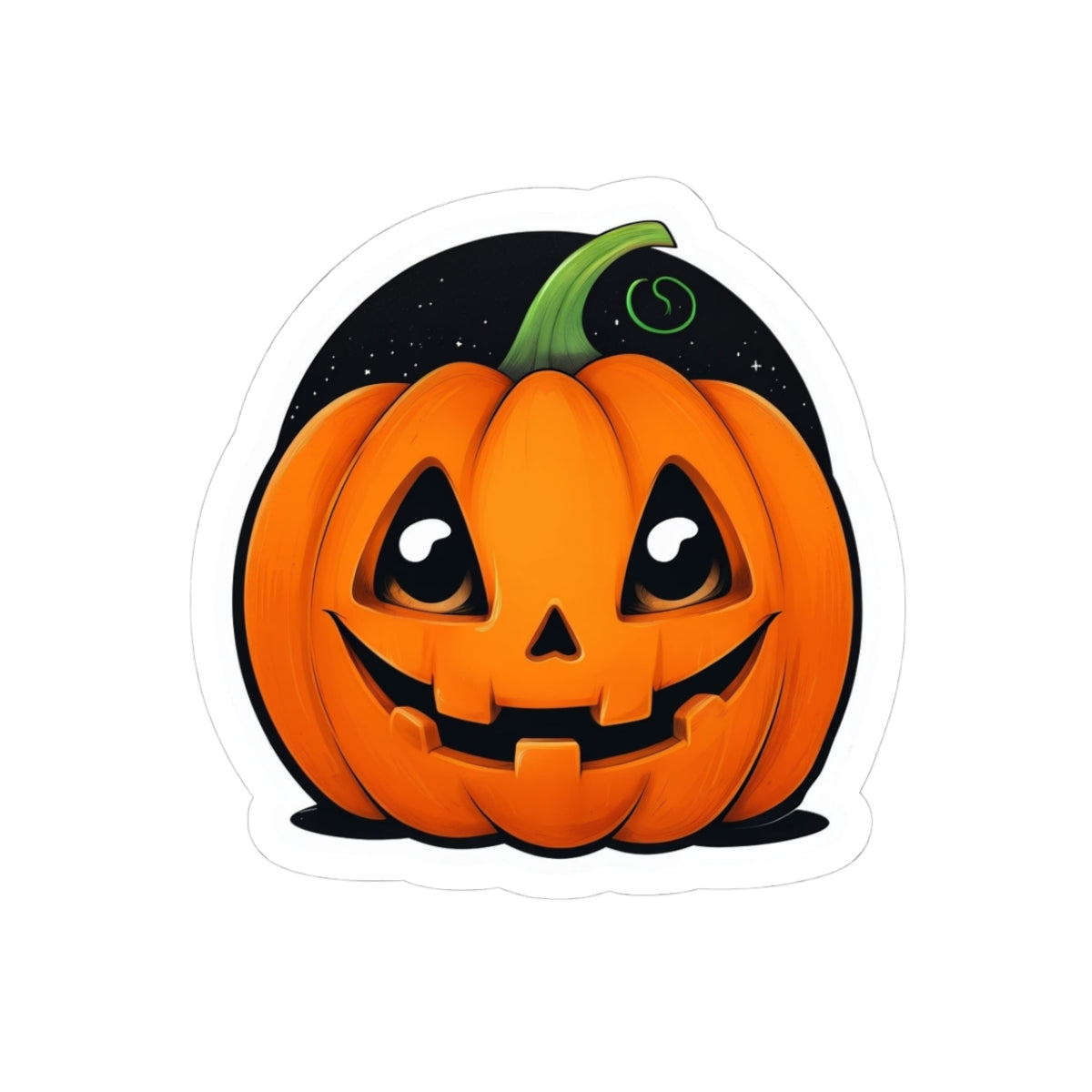 Smiling Pumpkin Kiss-Cut Stickers | Perfect for Halloween Decor & Gifting