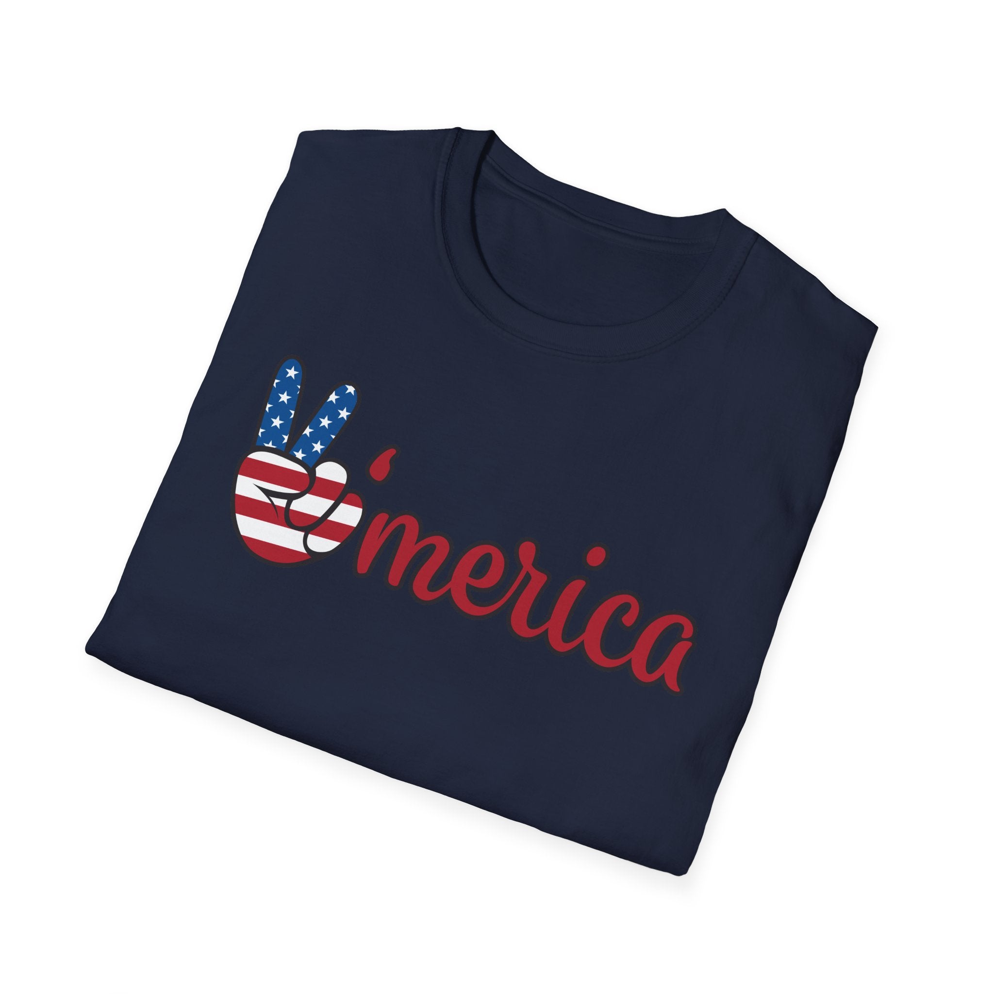 Patriotic Peace T-Shirt for Unisex, Casual Wear, Independence Day Gift, Summer Style, Comfortable Tee
