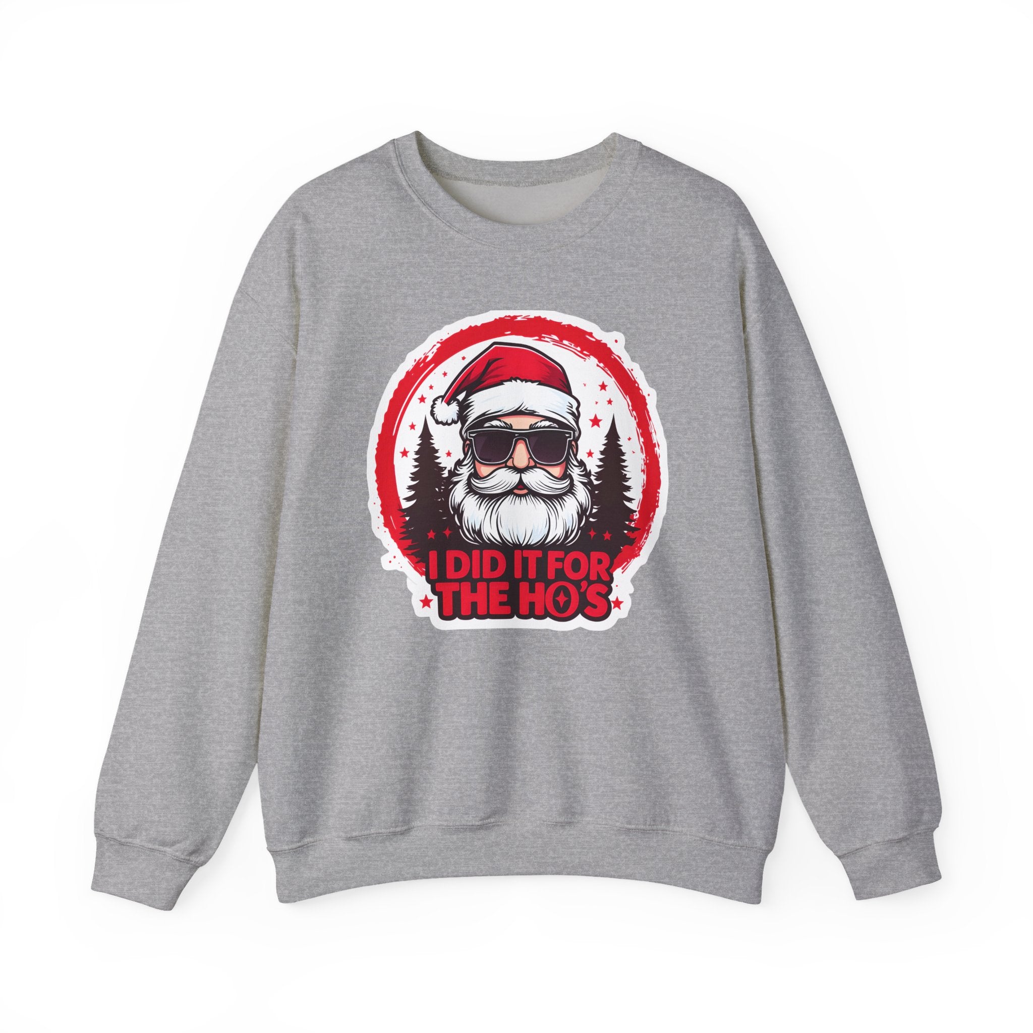 Funny Christmas Sweatshirt, Santa Graphic Crewneck, Holiday Gift for Him/Her, Festive Apparel for Parties, Winter Wear