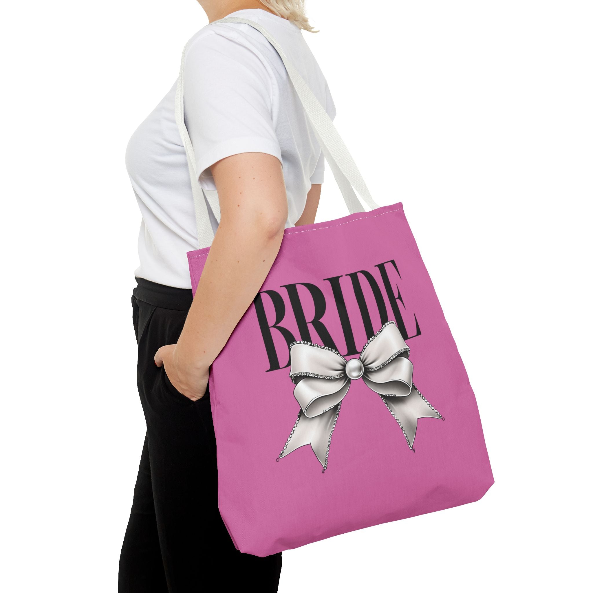 Bride Tote Bag with Bow Design