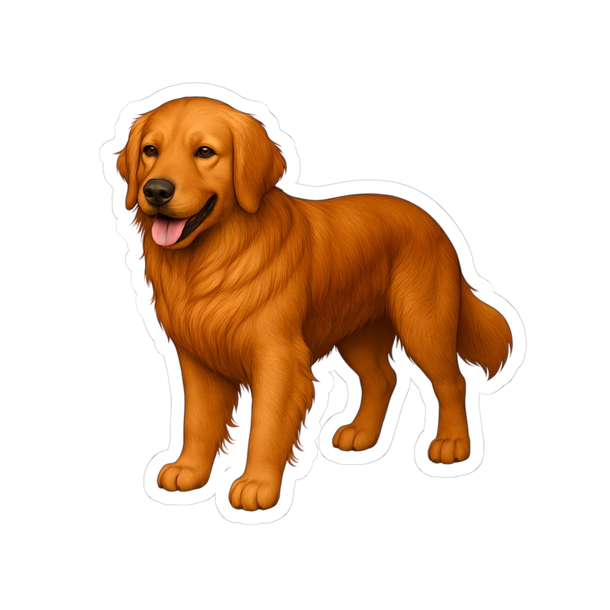 Golden Retriever Kiss-Cut Stickers, Cute Dog Decals, Pet Lover Gifts, Laptop Stickers, Animal Themed Decor