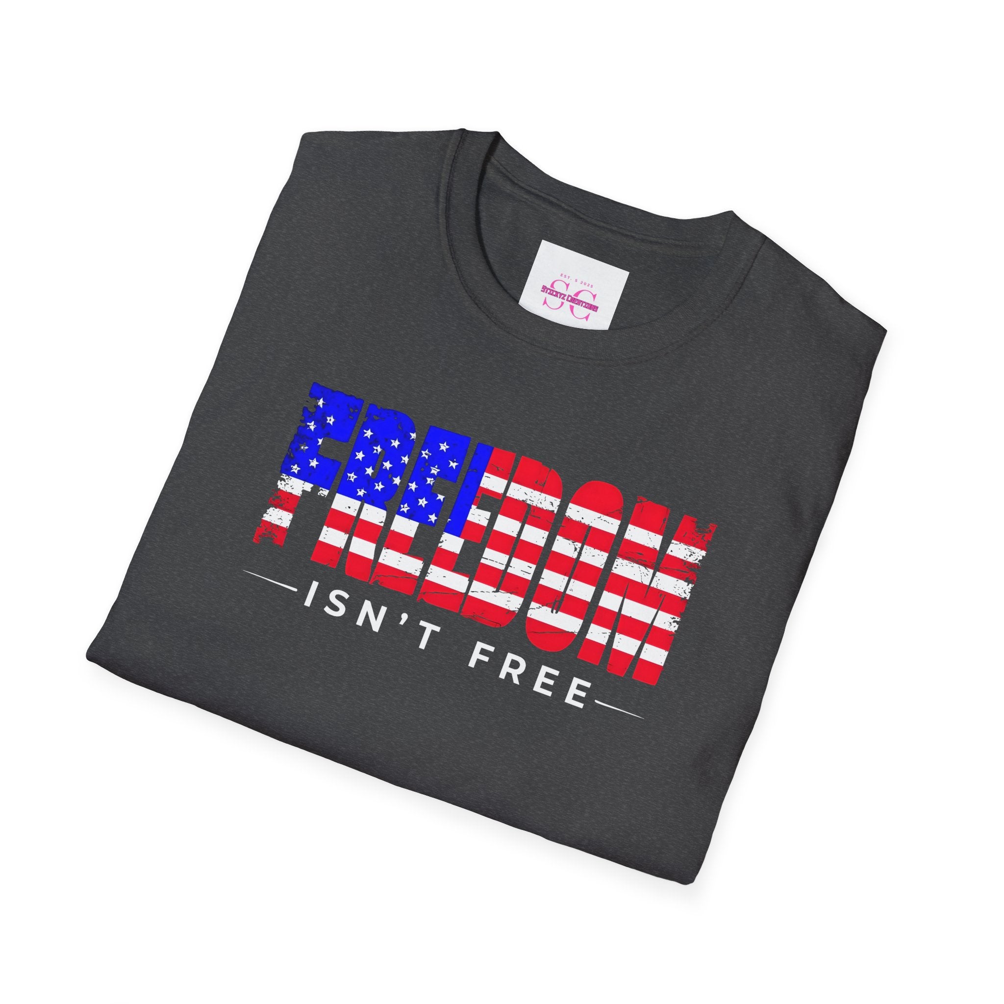 Patriotic Freedom T-Shirt - Unisex Softstyle Tee, Independence Day, Memorial Day, Veteran's Day, Everyday Wear, Gift Idea