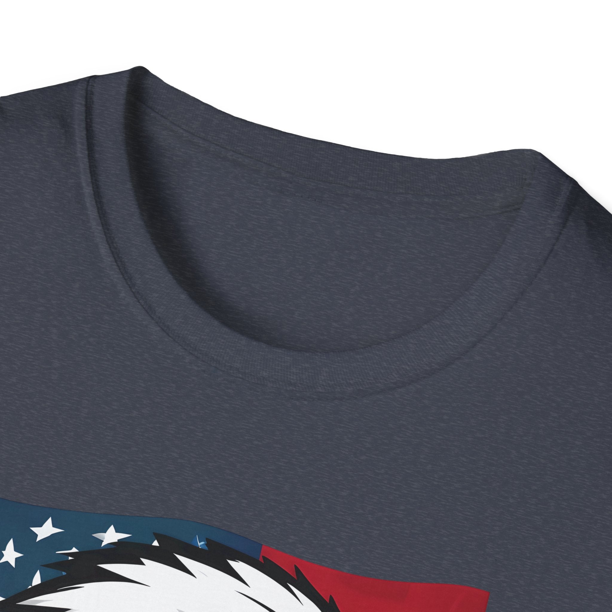 Patriotic Eagle Graphic T-Shirt, Unisex Softstyle Tee for Independence Day, Casual Wear, Gift for Veterans, American Pride Clothing