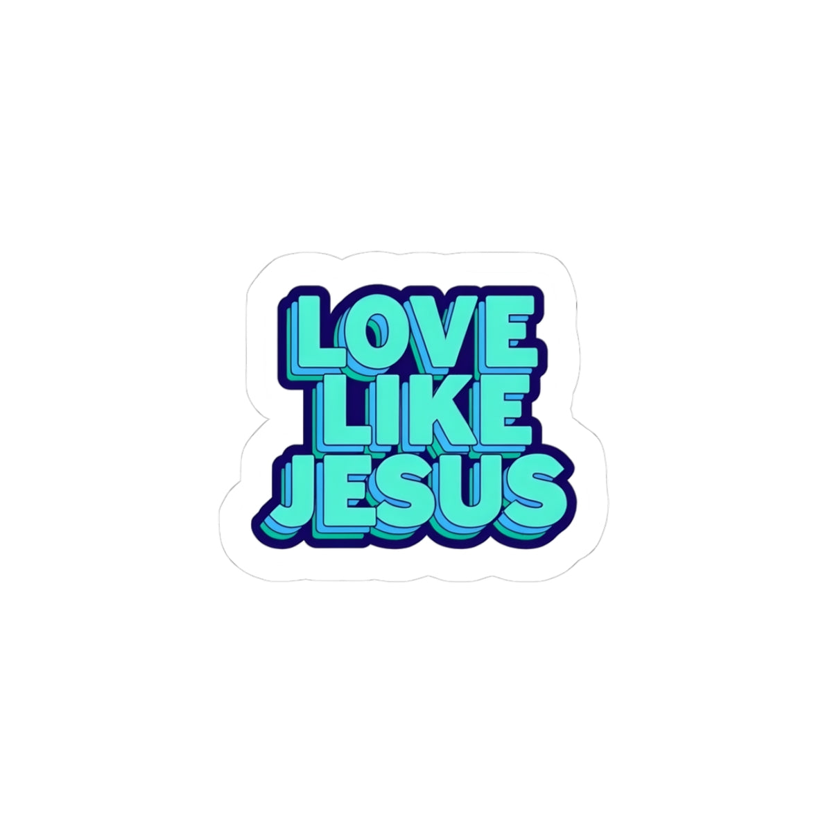 Colorful 'Love Like Jesus' Kiss-Cut Stickers - Perfect for Faith-Inspired Decor