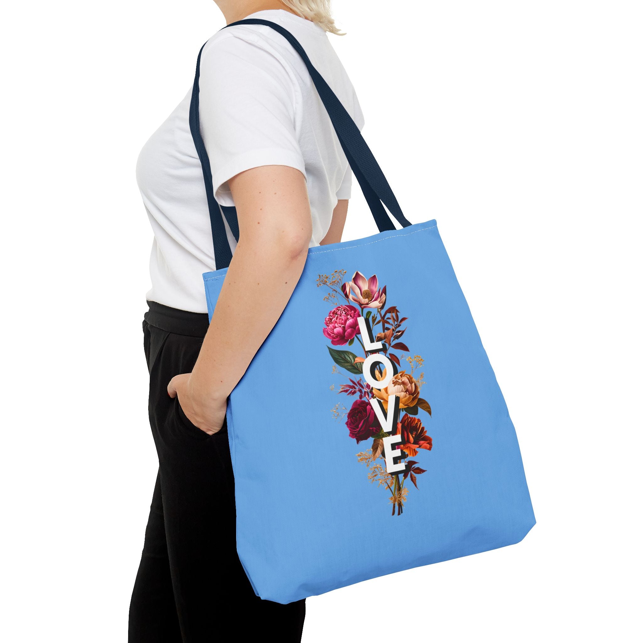Floral Love Tote Bag - Colorful AOP Design for Everyday Style