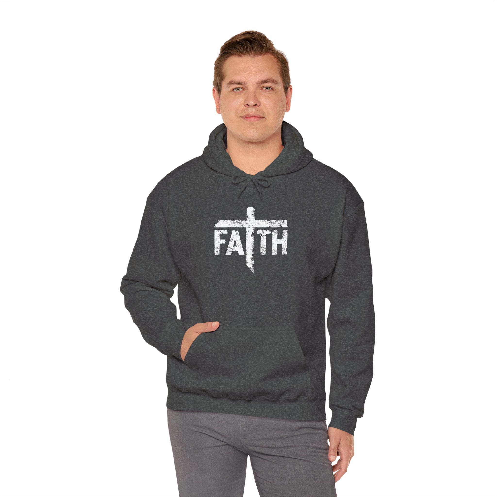 Faith Hoodie, Inspirational Sweatshirt for Men and Women, Cozy Pullover for Church, Gifts for Believers, Religious Apparel