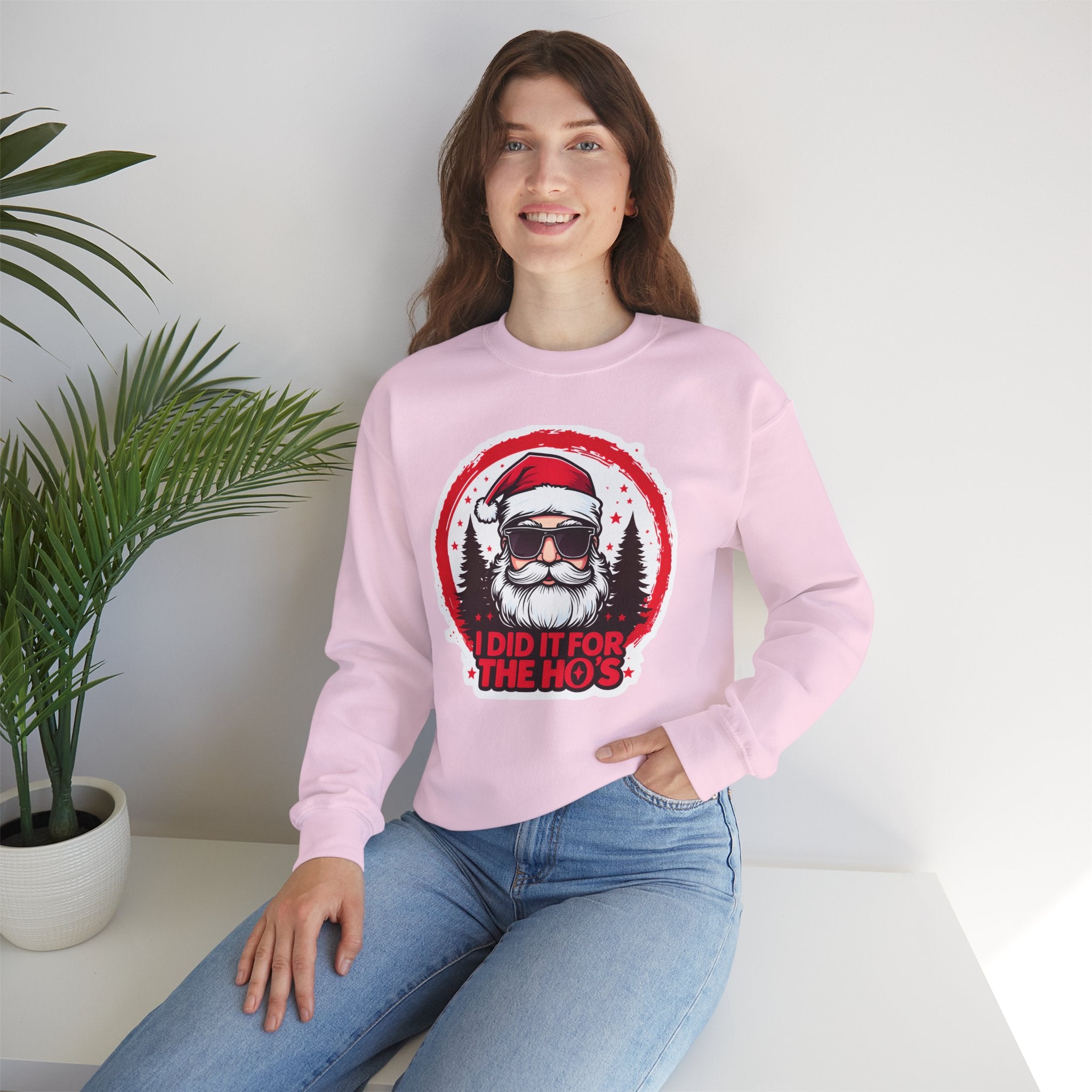 Funny Christmas Sweatshirt, Santa Graphic Crewneck, Holiday Gift for Him/Her, Festive Apparel for Parties, Winter Wear