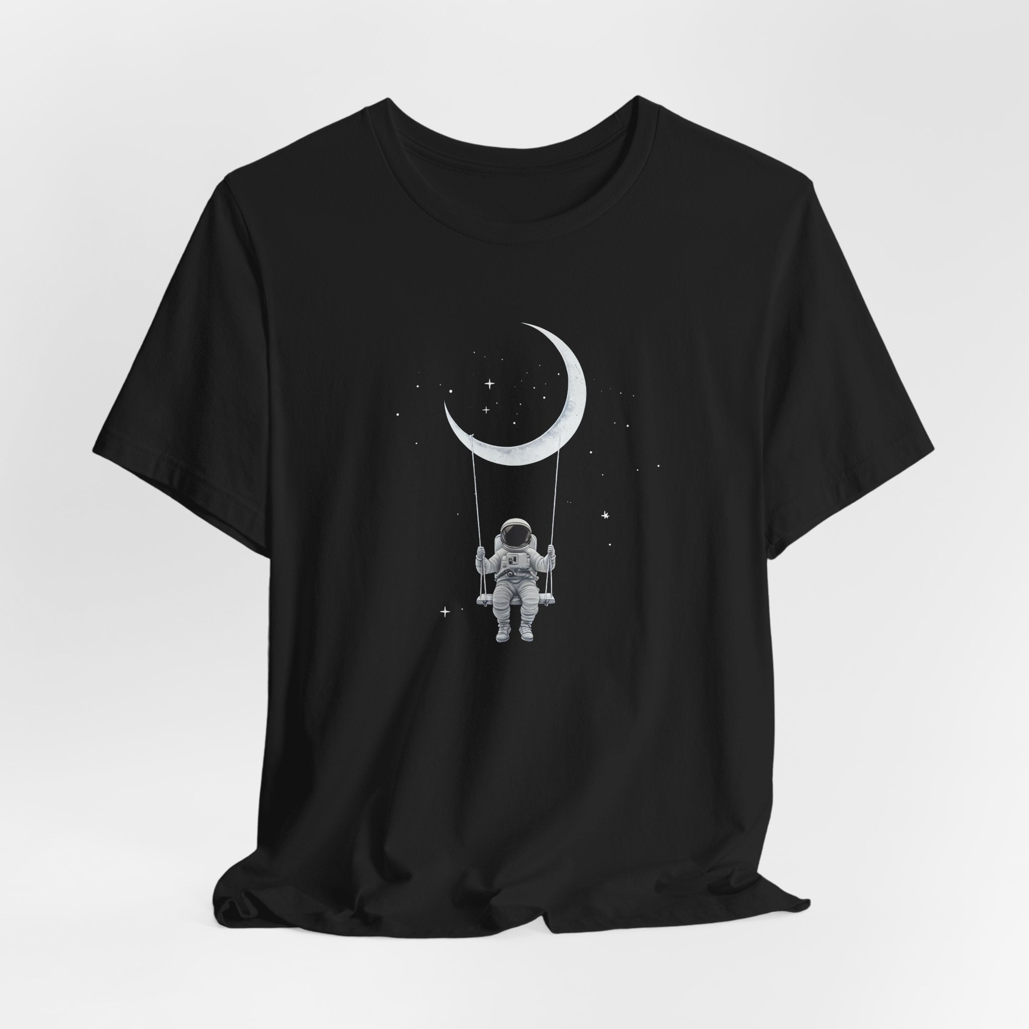 Astronaut on Moon Swing T-Shirt — Space Adventure Graphic Tee