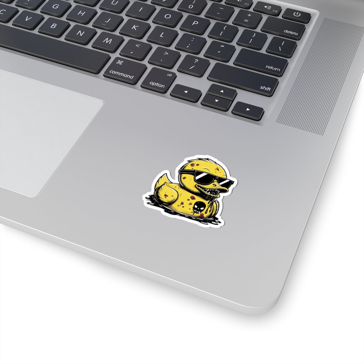 Cool Skull Duck Kiss-Cut Stickers - Edgy Decor for Laptops & Water Bottles