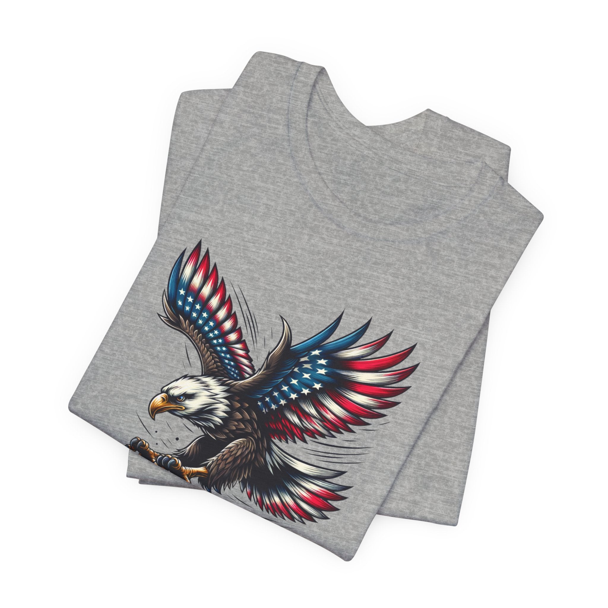 Patriotic Bald Eagle Tee — Red, White & Blue Graphic T-Shirt