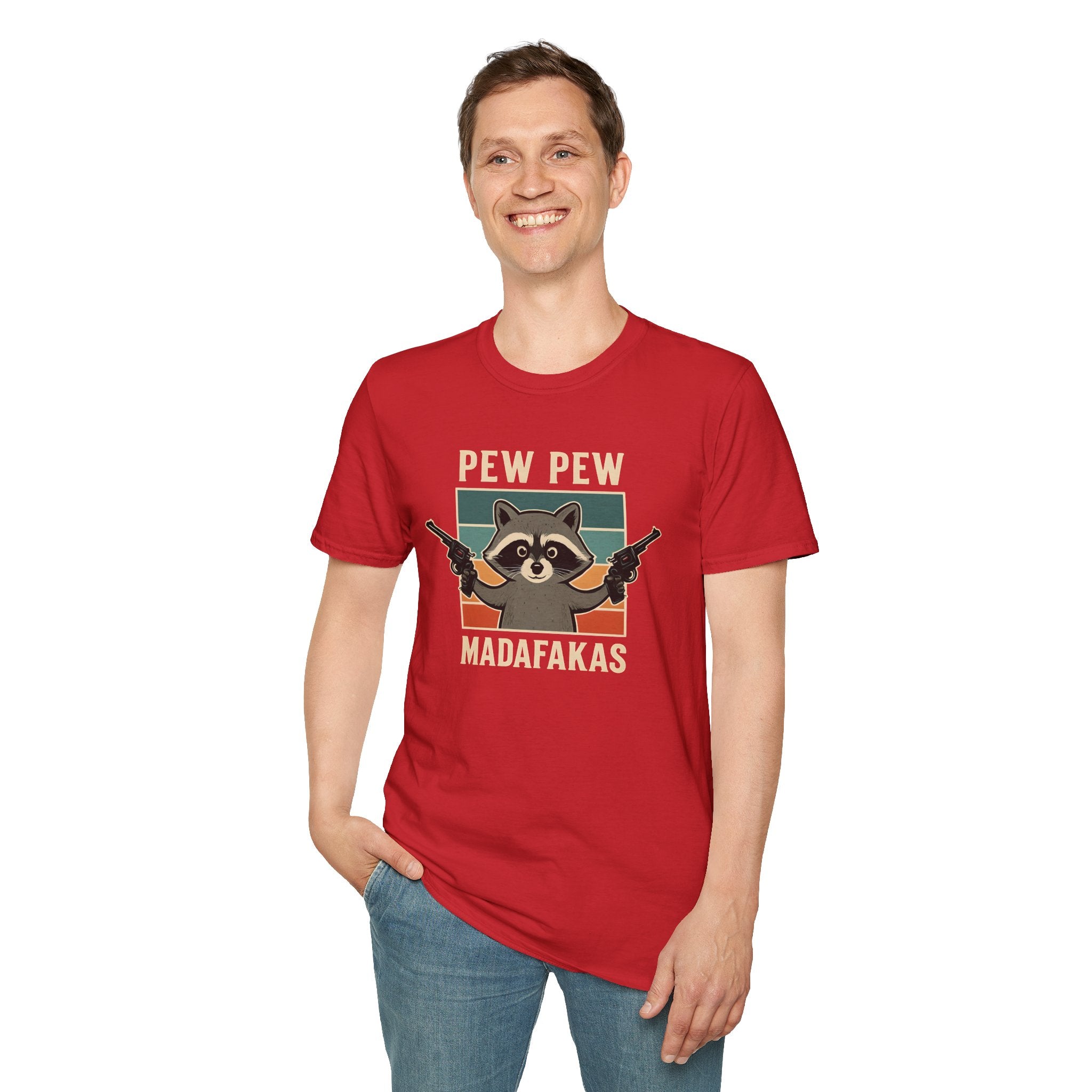 Pew Pew Raccoon Unisex T-Shirt