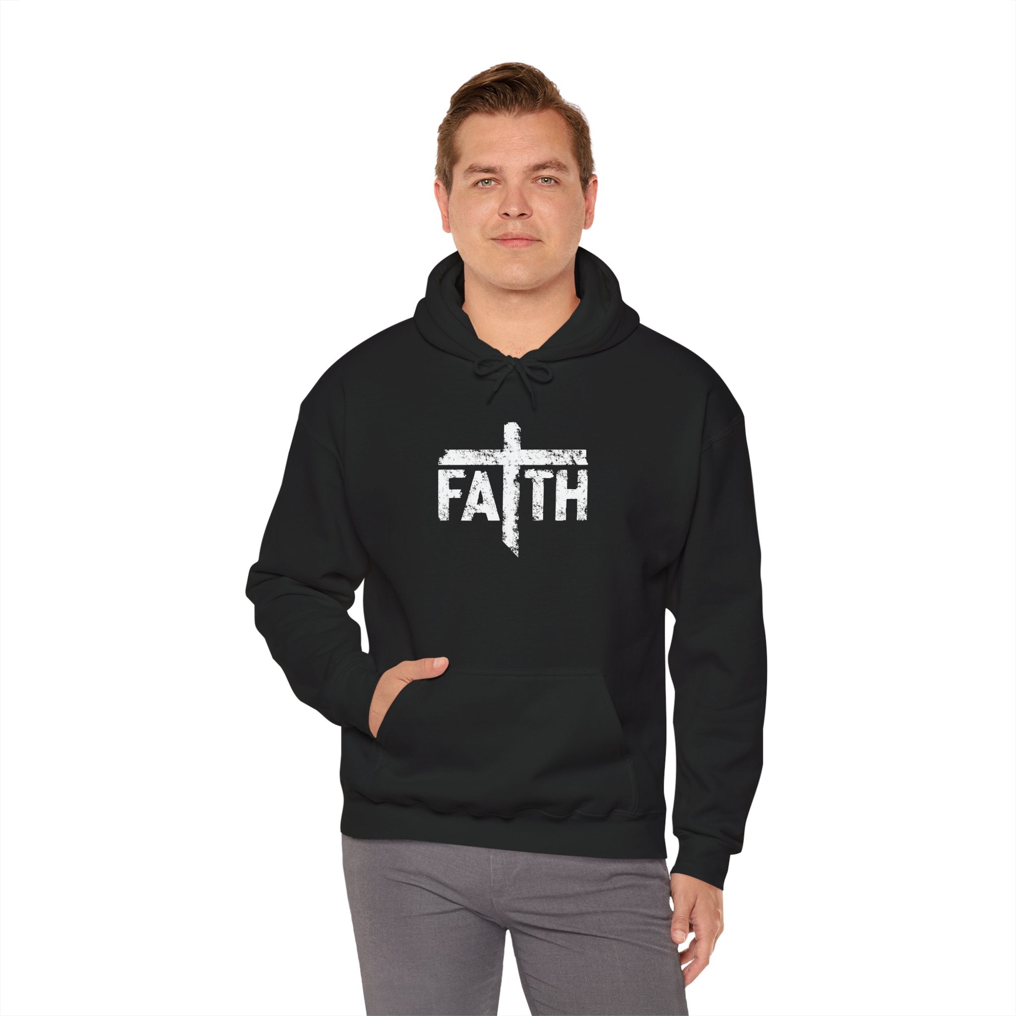 Faith Hoodie, Inspirational Sweatshirt for Men and Women, Cozy Pullover for Church, Gifts for Believers, Religious Apparel