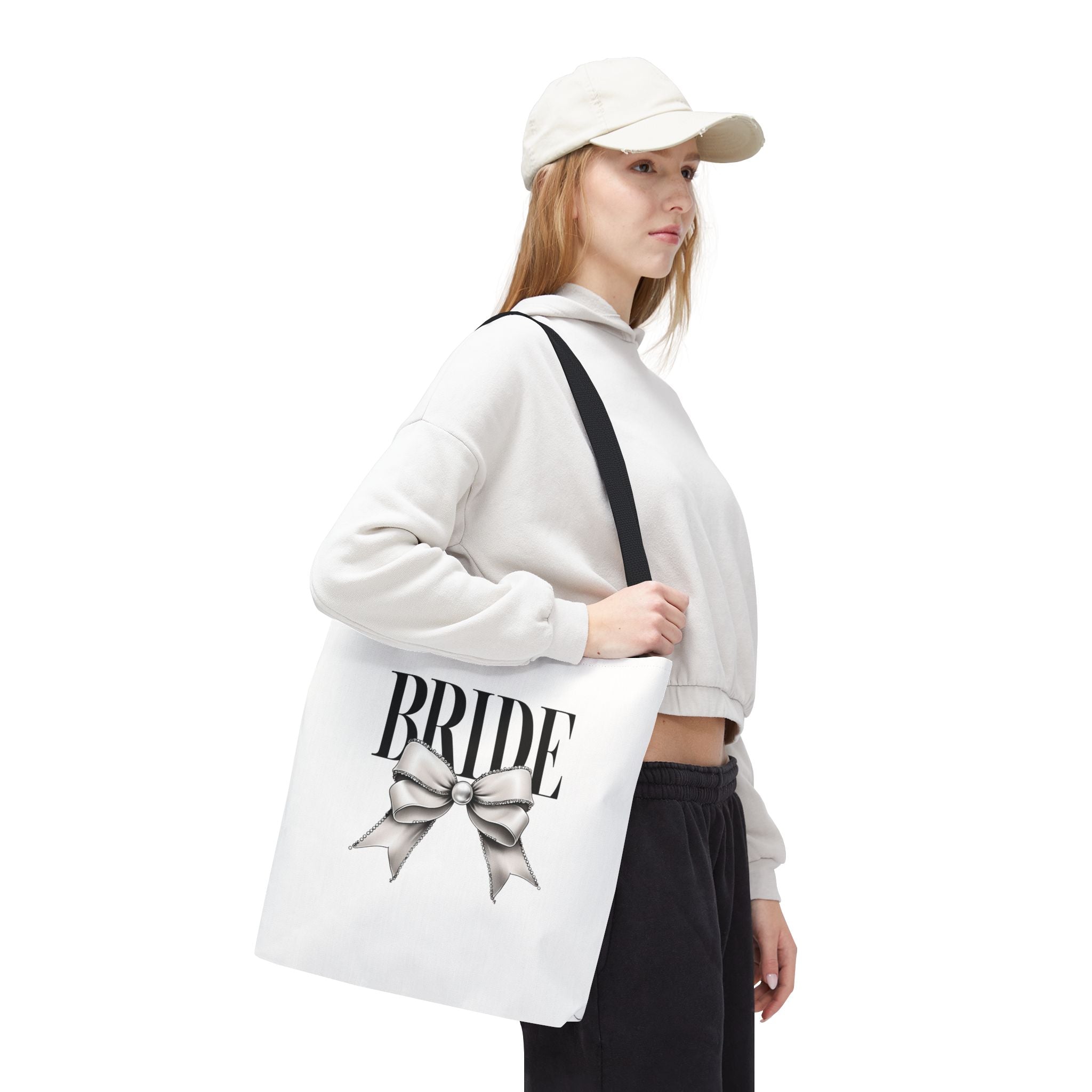 Elegant Bride Tote Bag with Bow Design