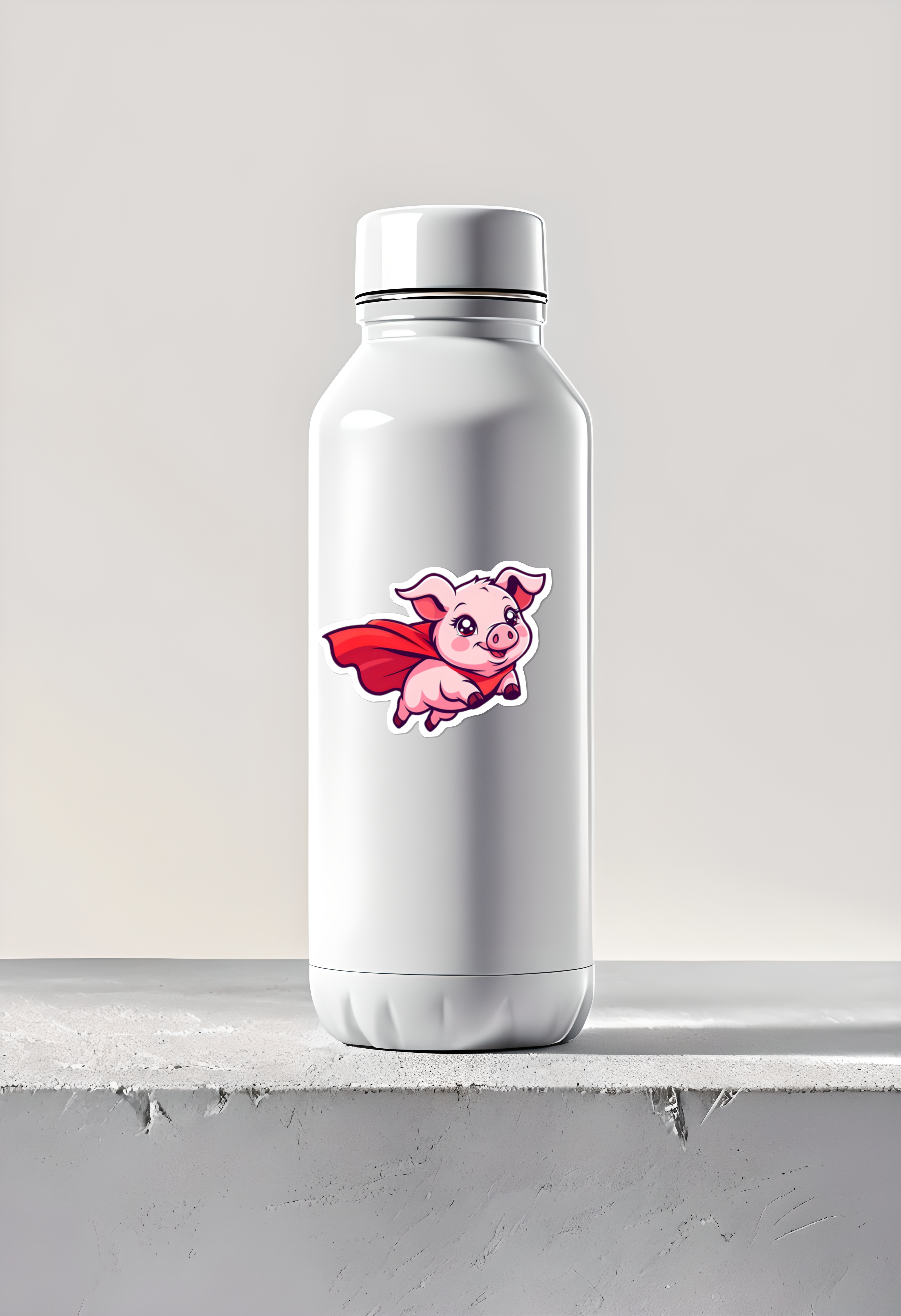 Superhero Pig Kiss-Cut Stickers, Cute Animal Decor, Fun Gifts for Kids, Laptop, Water Bottles, Party Favors