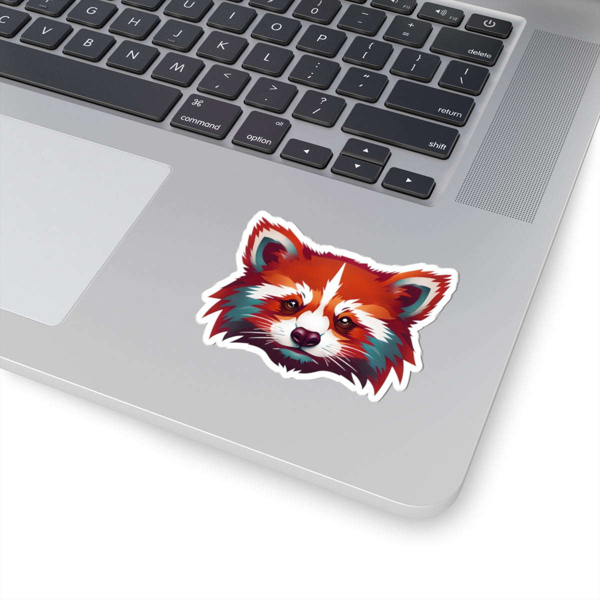 Vibrant Red Panda Kiss-Cut Stickers - Cute Animal Decor for Laptops & Water Bottles