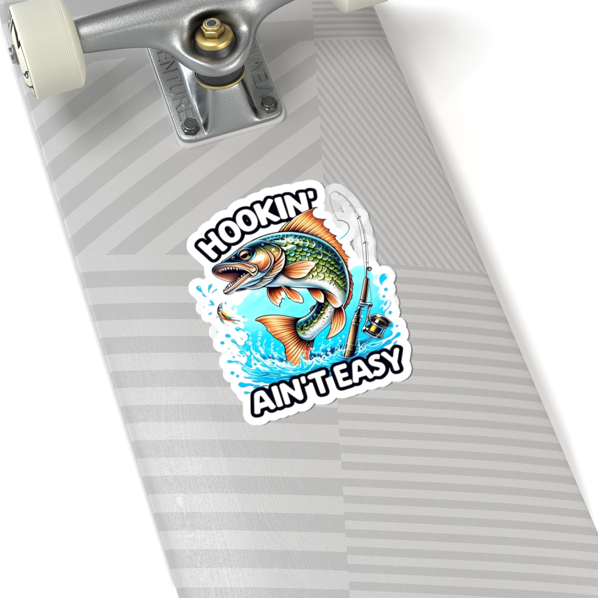 Hookin' Ain't Easy Fishing Stickers - Fun Vinyl Decals for Anglers