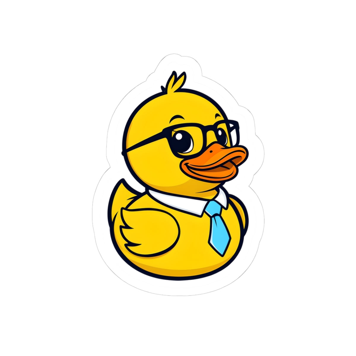 Funny Yellow Duck Kiss-Cut Stickers - Perfect for Laptops & Water Bottles