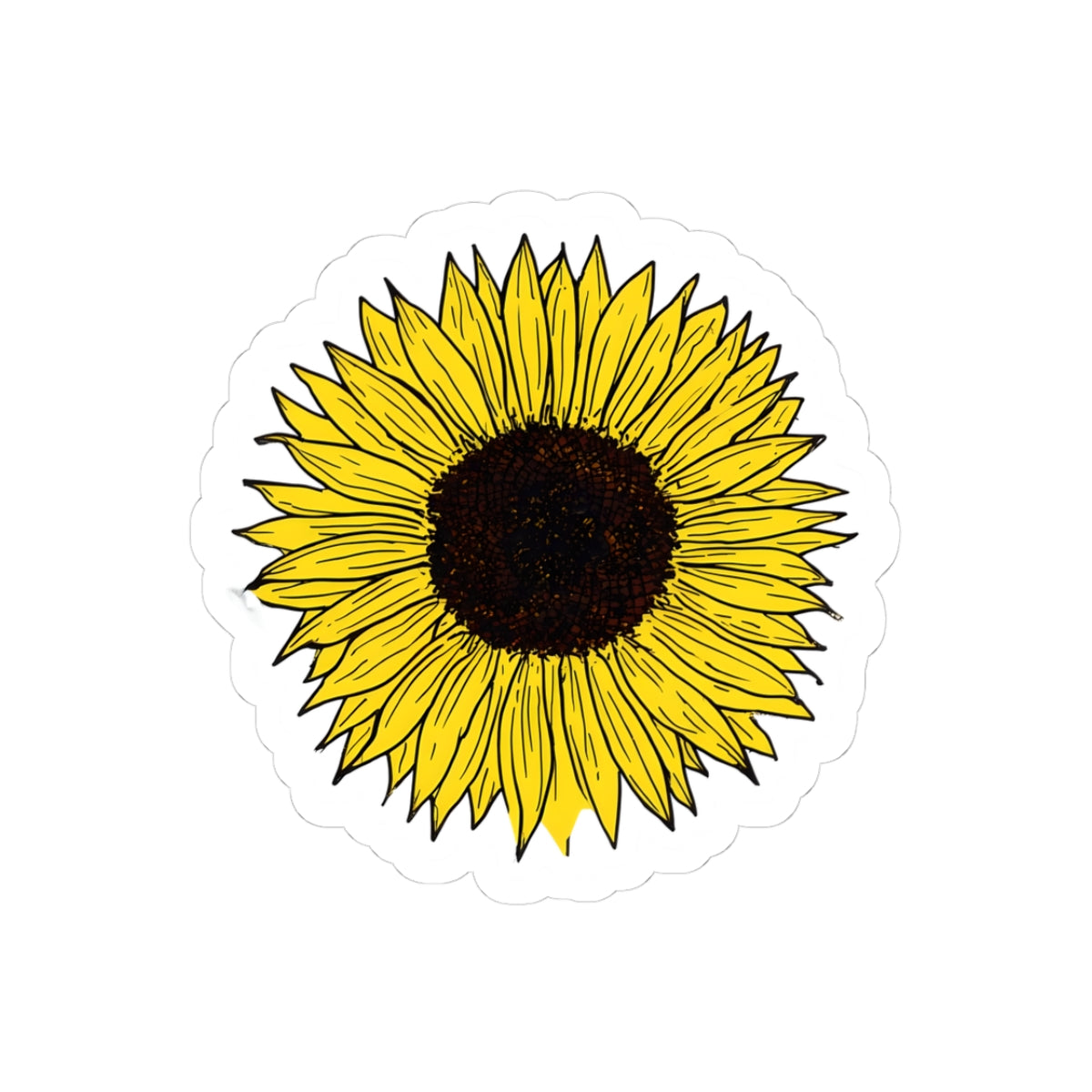 Cheerful Sunflower Kiss-Cut Stickers, Bright Floral Decor, Laptop, Water Bottle, Journal, Gift for Garden Lovers, Nature Enthusiast