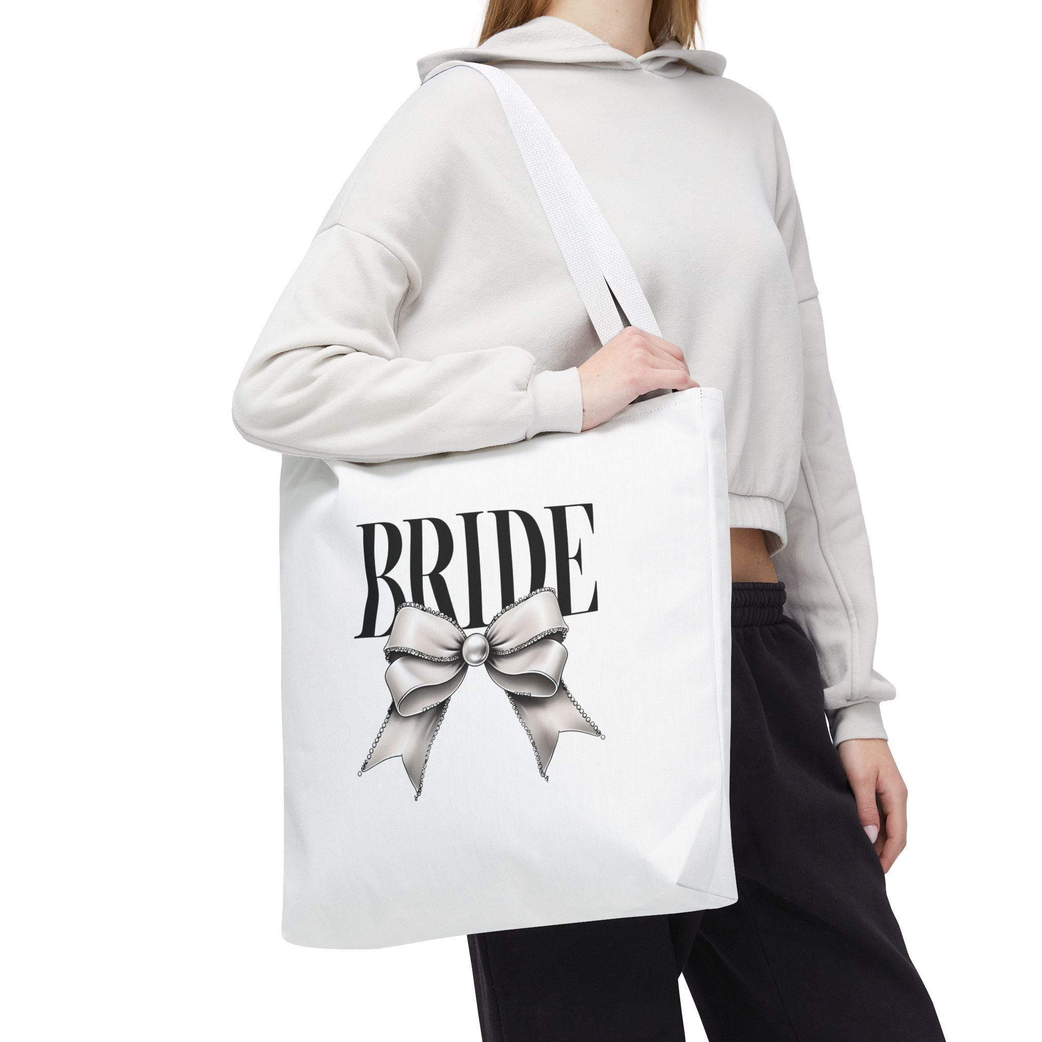 Elegant Bride Tote Bag with Bow Design